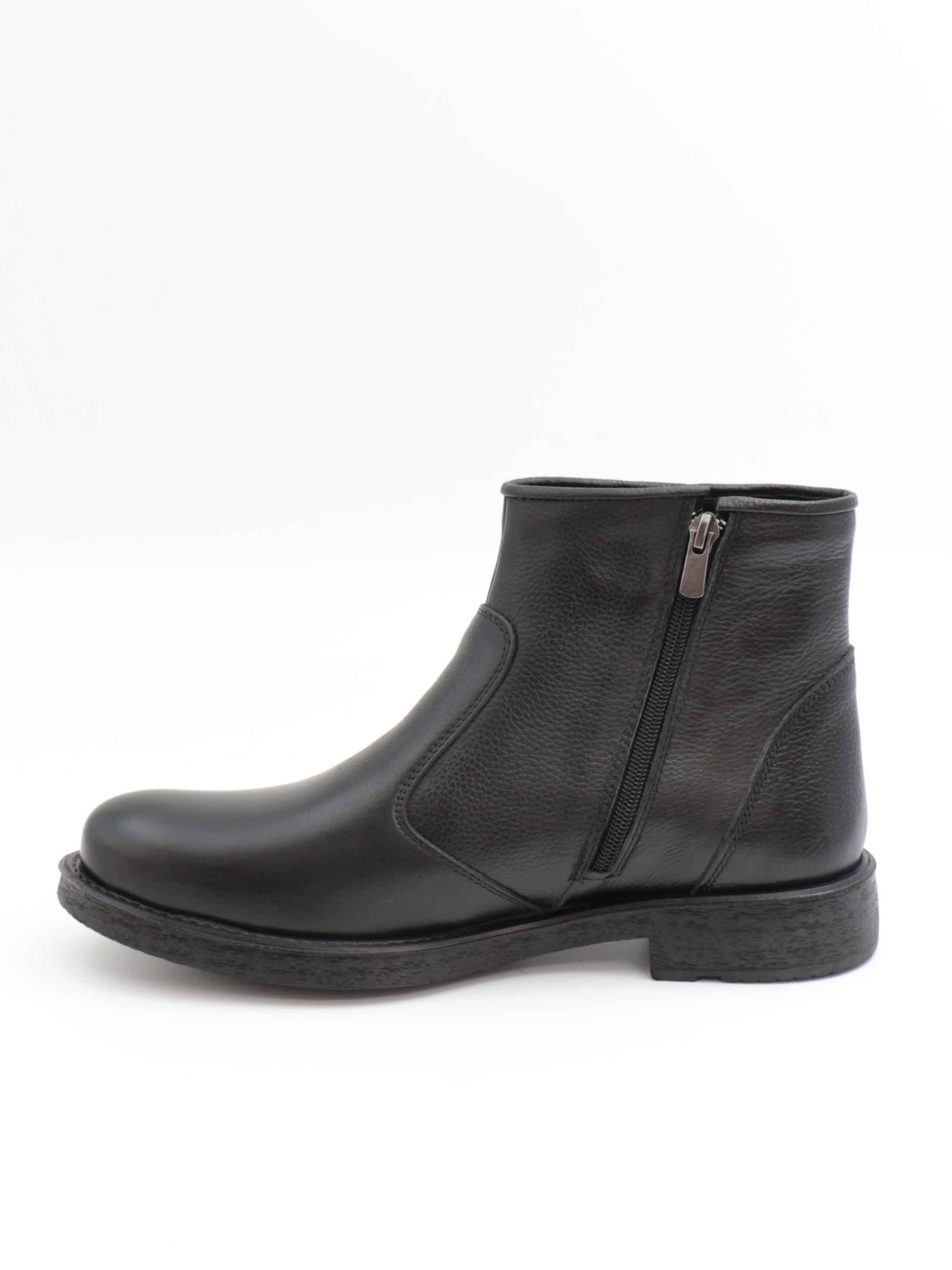 Nesil Shoes Thrtrk 905 Siyah Hakiki Deri Kauçuk Taban Erkek Bot