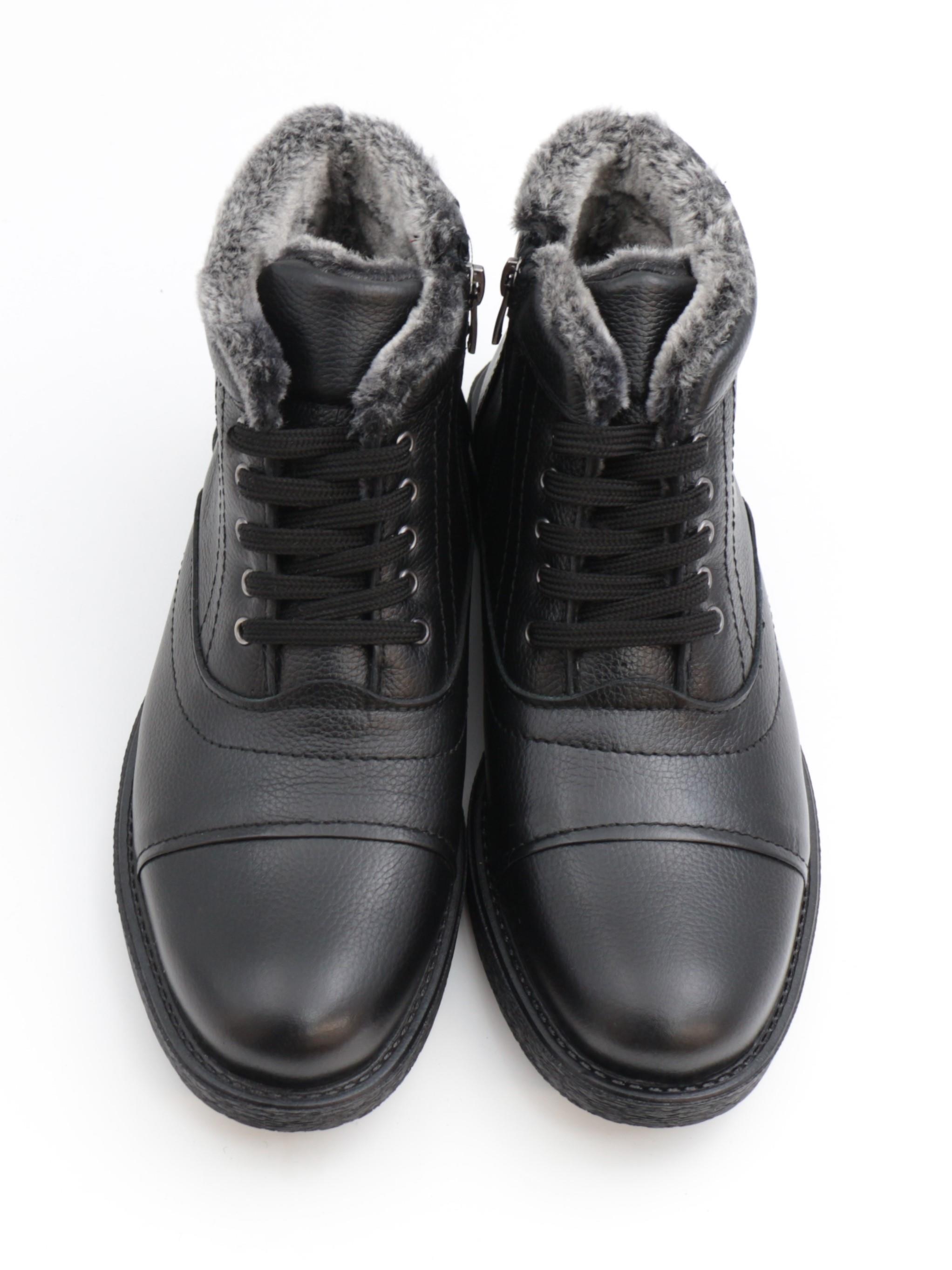 Nesil Shoes Thrtrk 906 Siyah Hakiki Deri Kauçuk Taban Erkek Bot