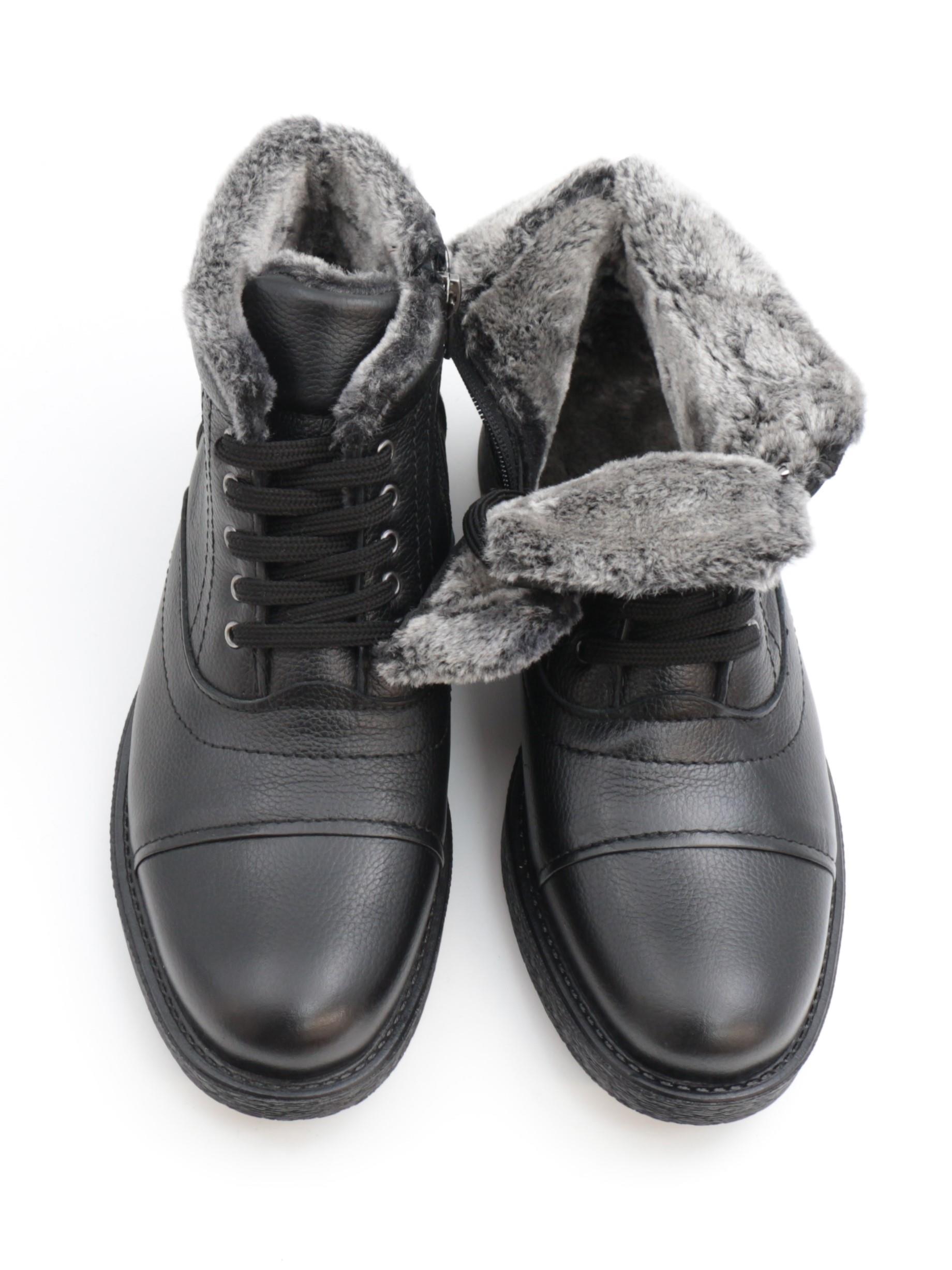 Nesil Shoes Thrtrk 906 Siyah Hakiki Deri Kauçuk Taban Erkek Bot