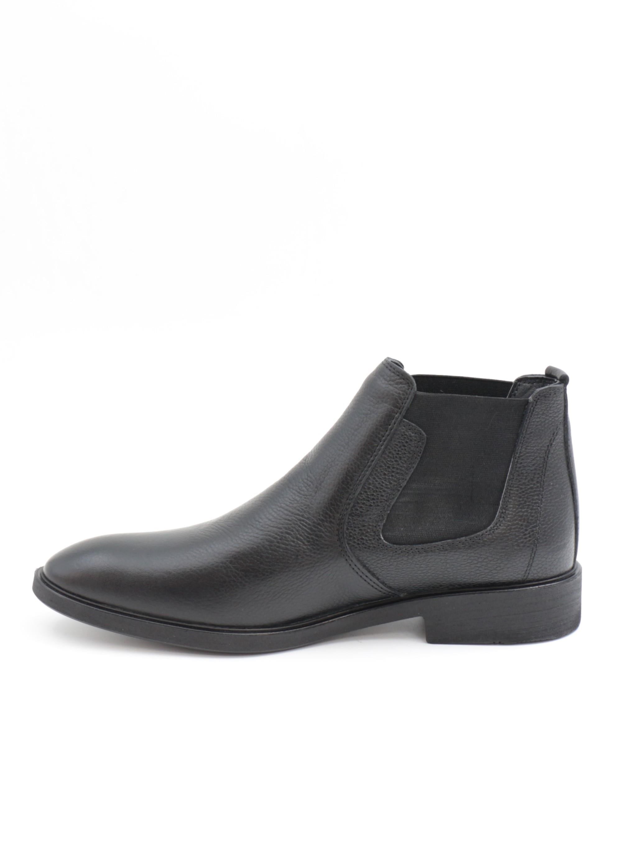 Nesil Shoes Thrtrk 908 Siyah Hakiki Deri Kauçuk Taban Erkek Bot