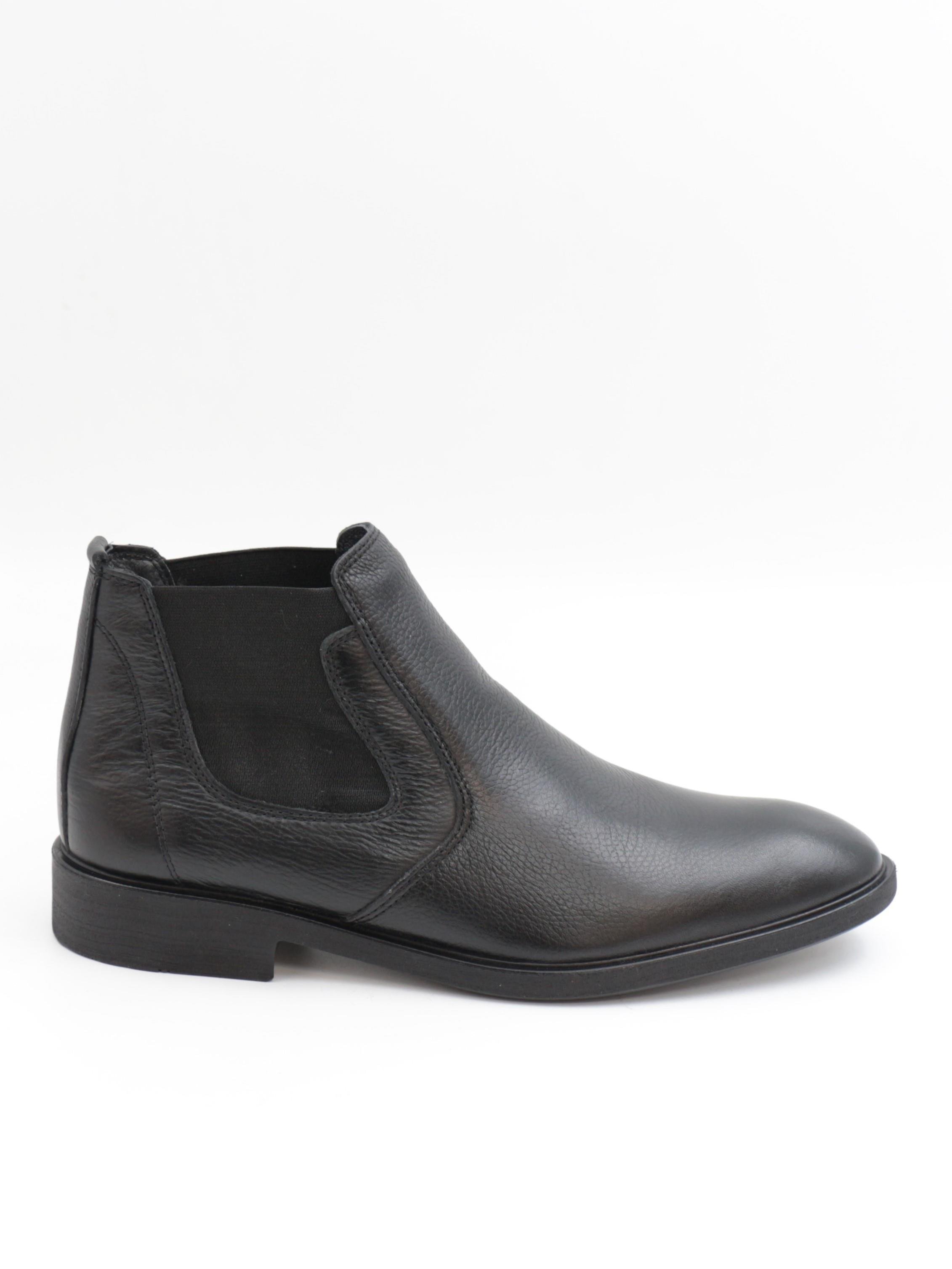 Nesil Shoes Thrtrk 908 Siyah Hakiki Deri Kauçuk Taban Erkek Bot