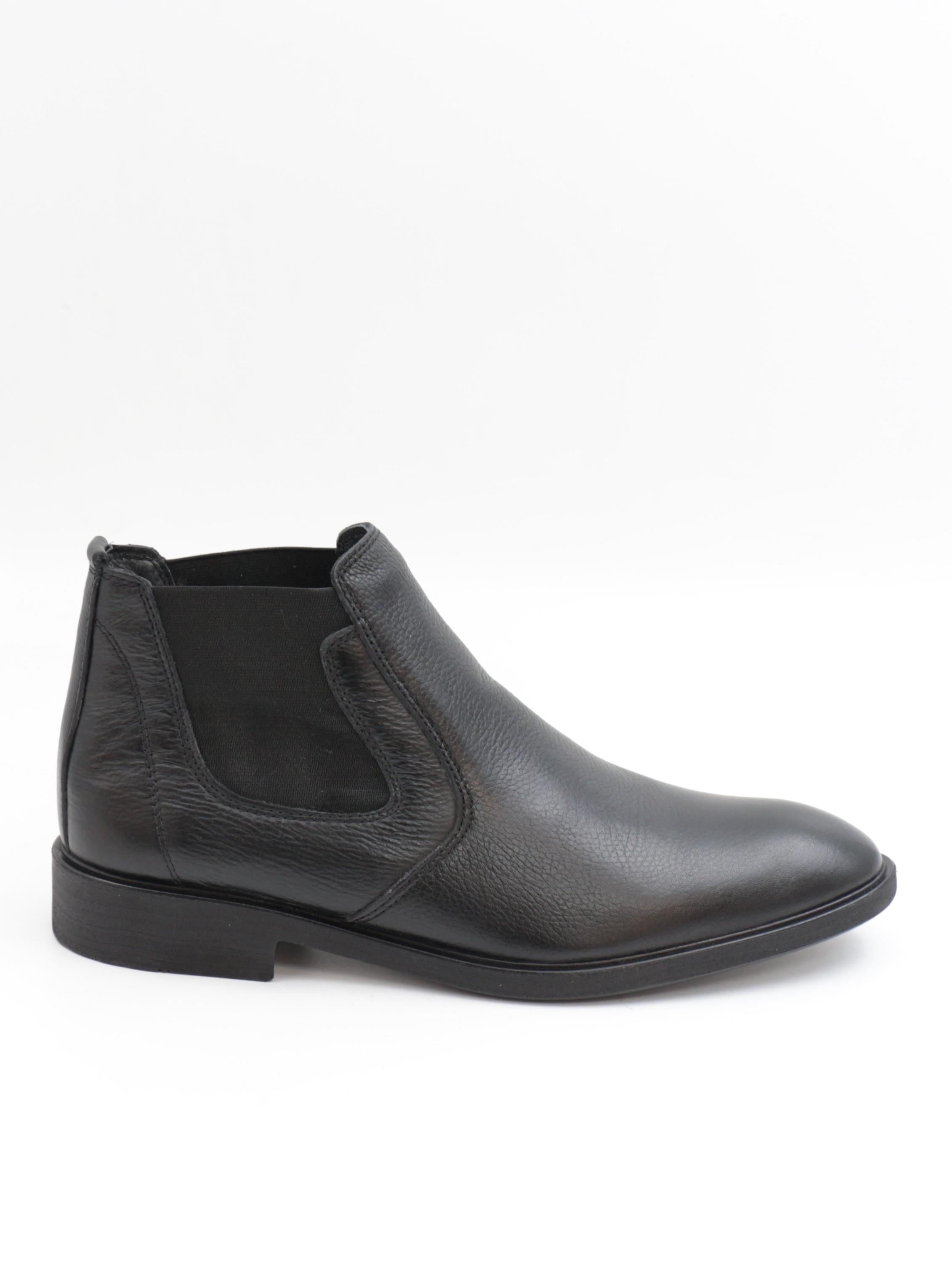 Nesil Shoes Thrtrk 908 Siyah Hakiki Deri Kauçuk Taban Erkek Bot