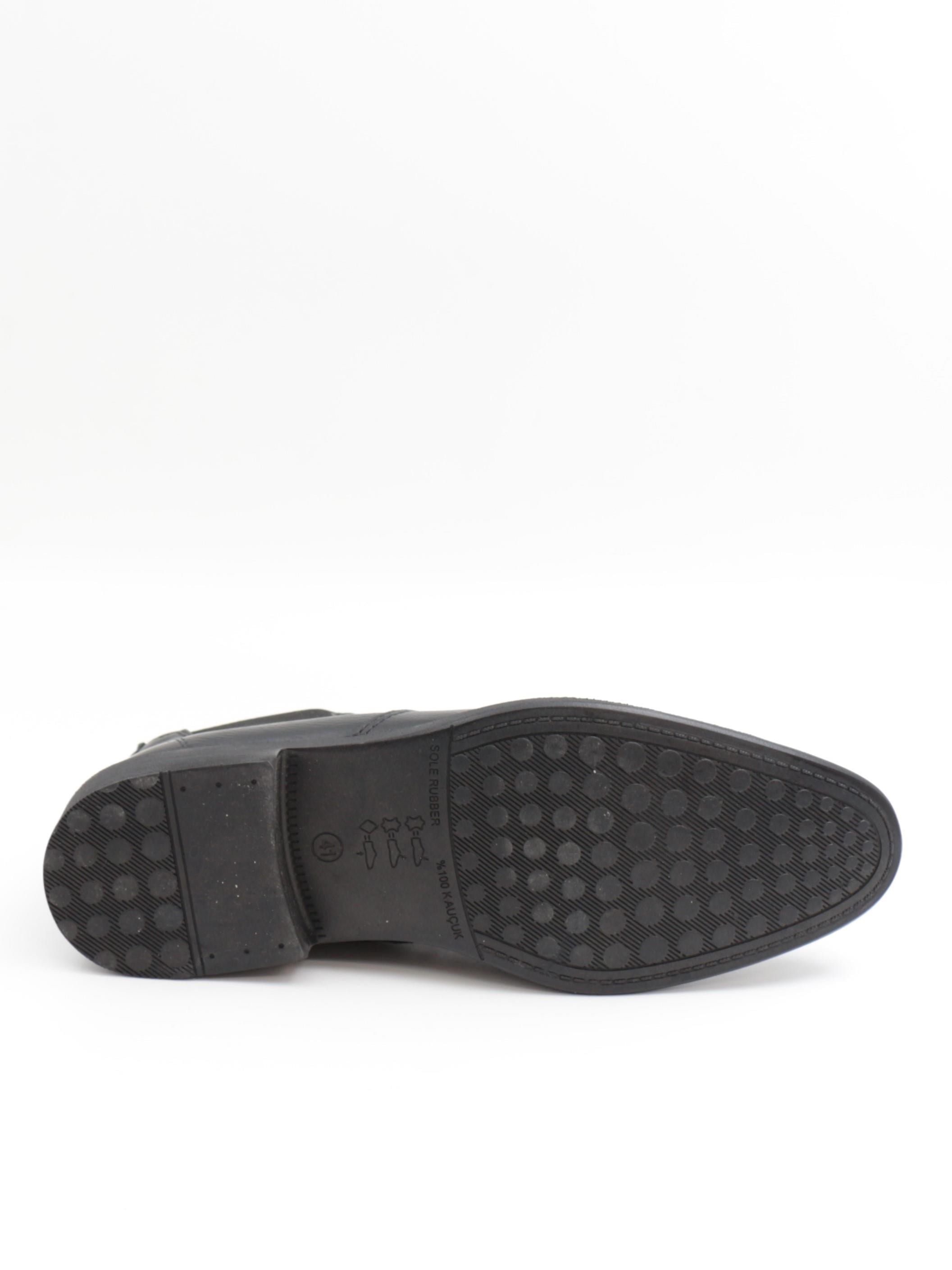 Nesil Shoes Thrtrk 908 Siyah Hakiki Deri Kauçuk Taban Erkek Bot