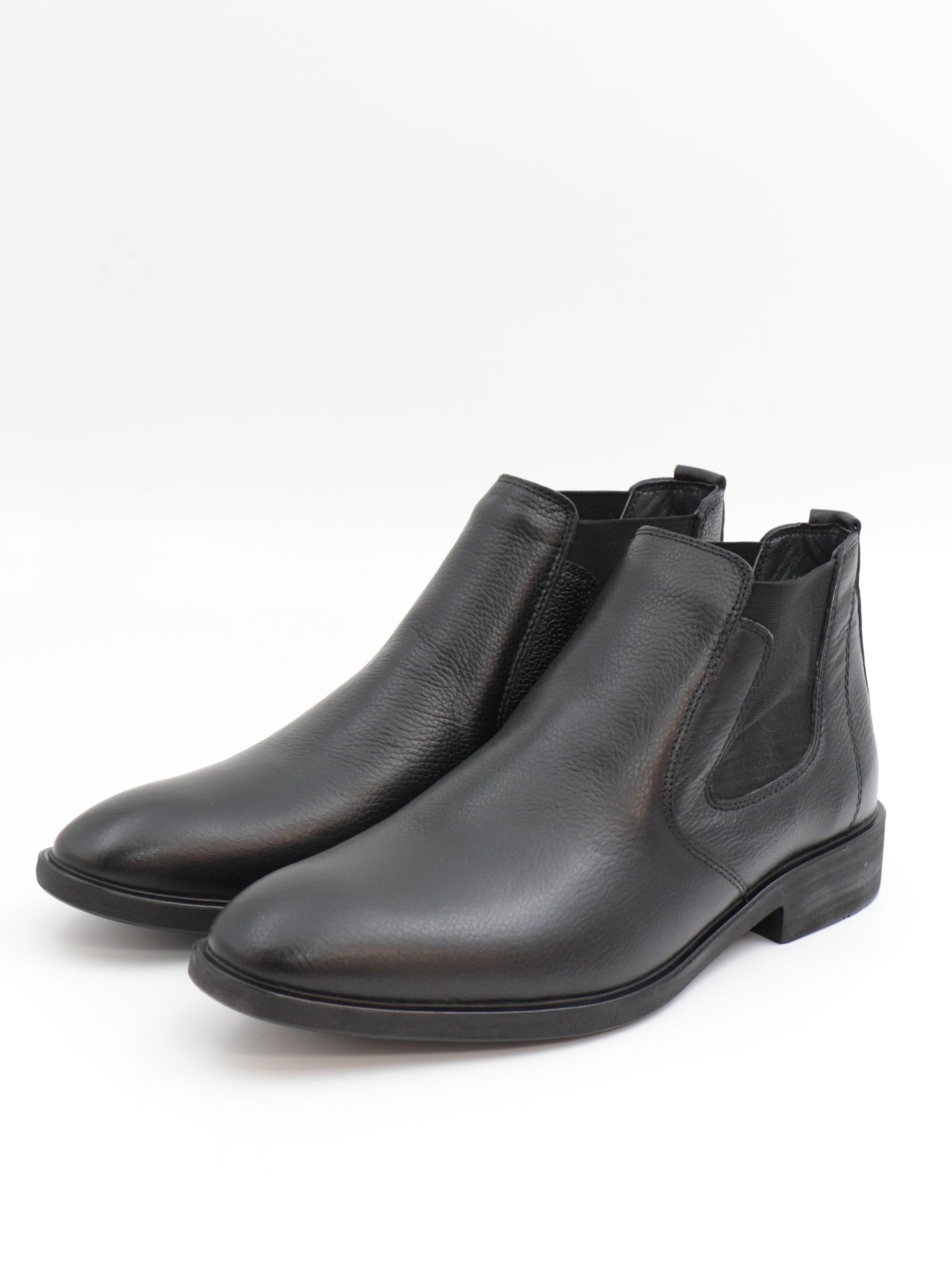 Nesil Shoes Thrtrk 908 Siyah Hakiki Deri Kauçuk Taban Erkek Bot