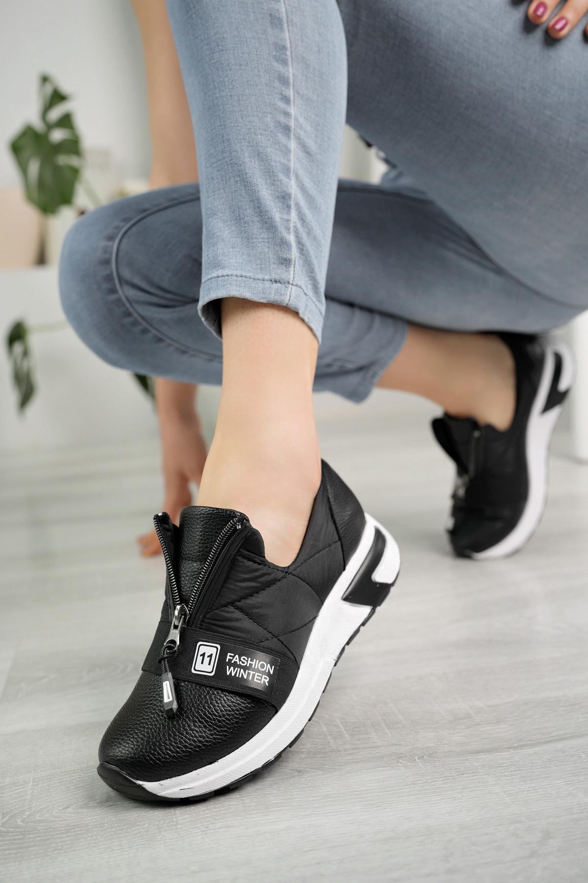 Nesil Shoes Wiss 1700 Siyah Anatomik Kadın Ayakkabı