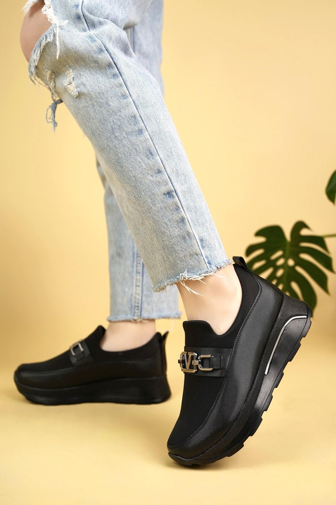 Nesil Shoes Wiss 1705 Siyah Anatomik Kadın Ayakkabı