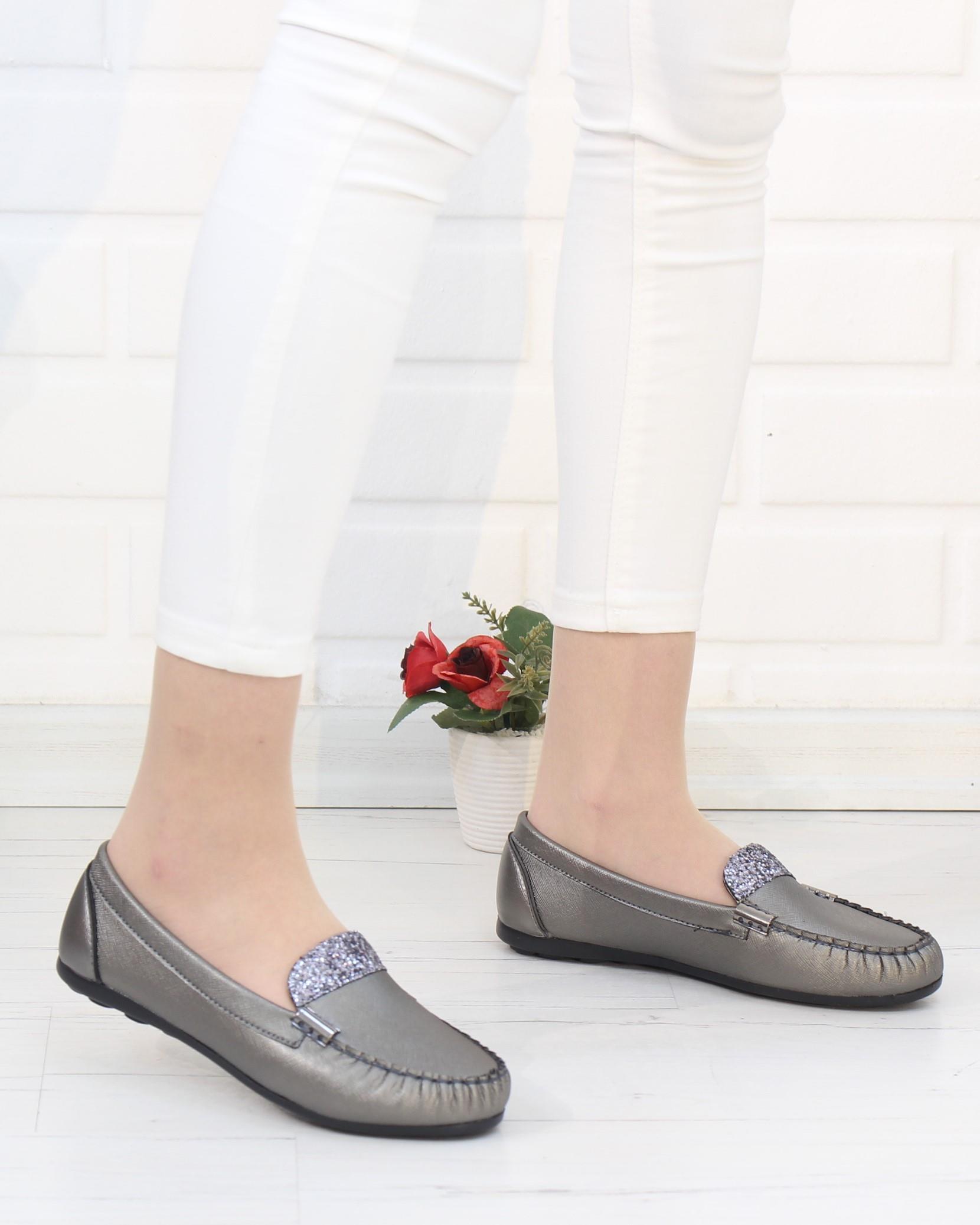 Neyna 003 Platin Taşlı Günlük Kadın Babet