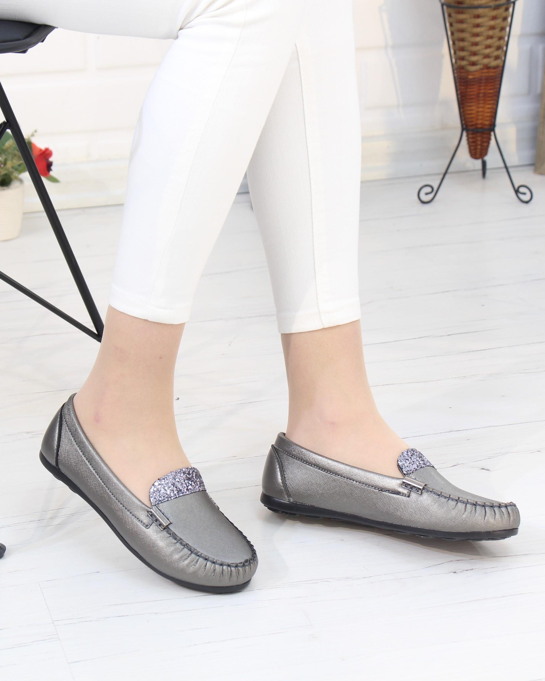 Neyna 003 Platin Taşlı Günlük Kadın Babet