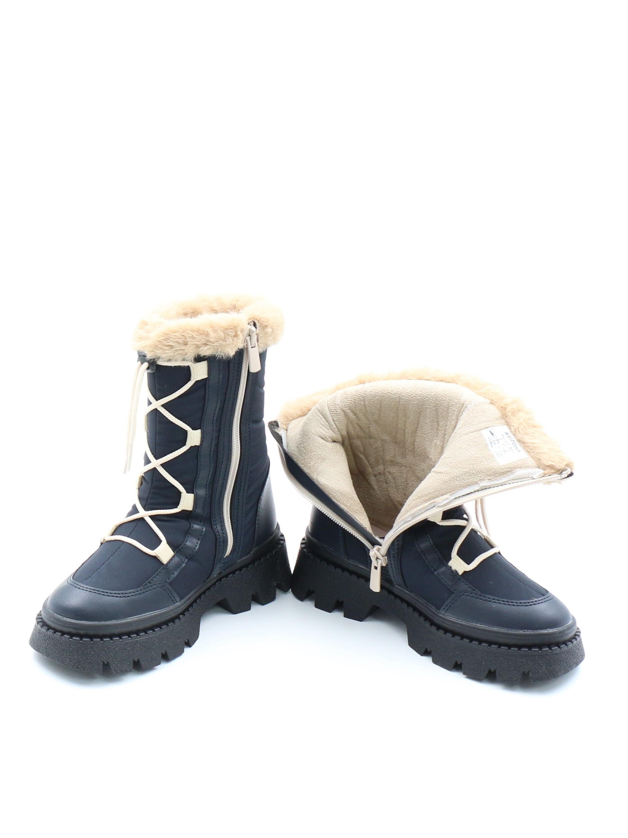 Pinokyo Arizona Lacivert 31-35 Kürklü Dalgıç Kumaş Çocuk Bot