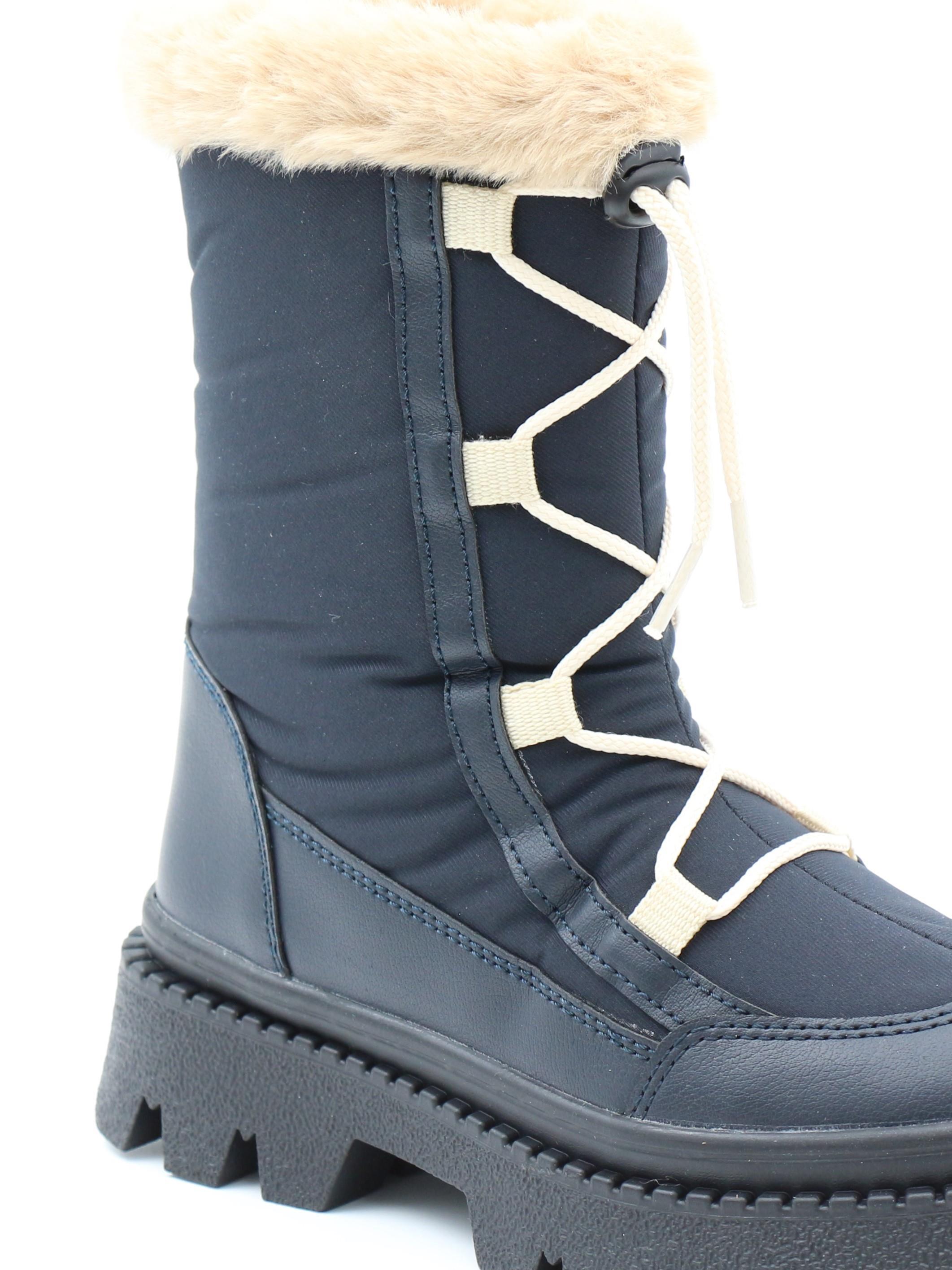 Pinokyo Arizona Lacivert 31-35 Kürklü Dalgıç Kumaş Çocuk Bot