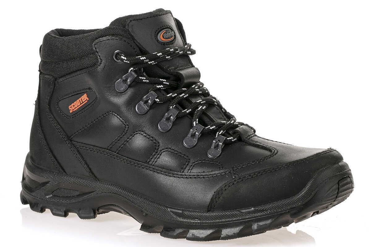 Scooter M 5538 DS Siyah Cilt Su Geçirmez Outdoor Erkek Bot