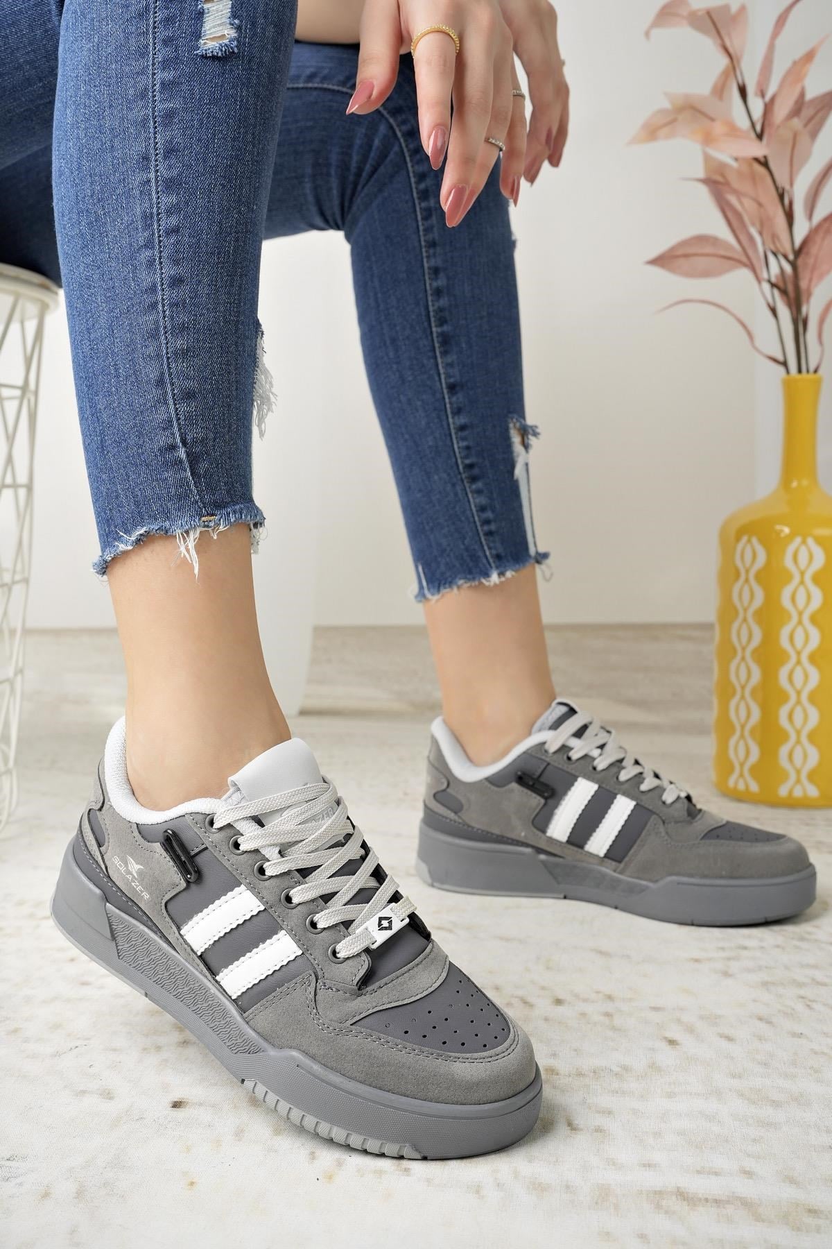 Solazer 020 Füme Anatomik Memory Foam Kadın Sneakers
