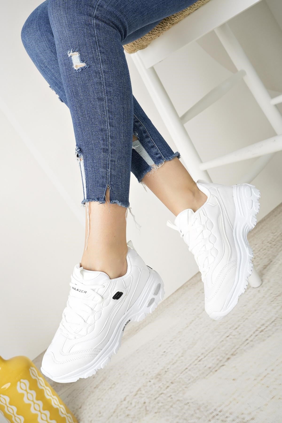 Solazer 049 Beyaz Anatomik Memory Foam Kadın Sneakers