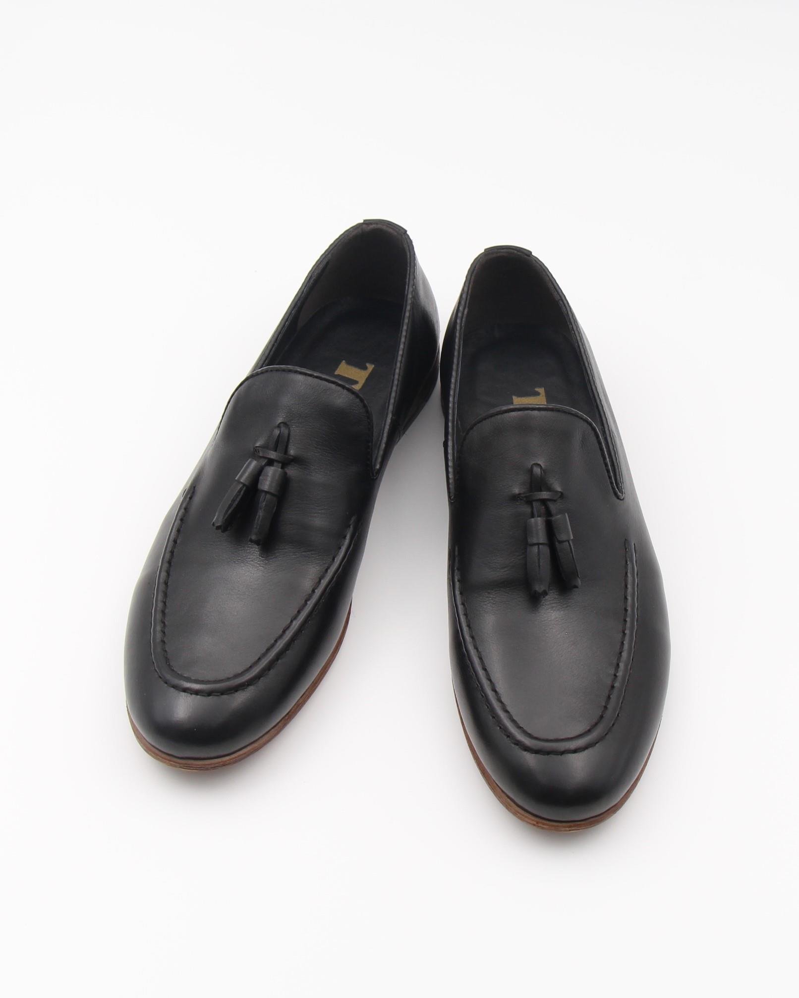 Tkn 1009 Siyah Hakiki Deri Günlük Erkek Ayakkabı