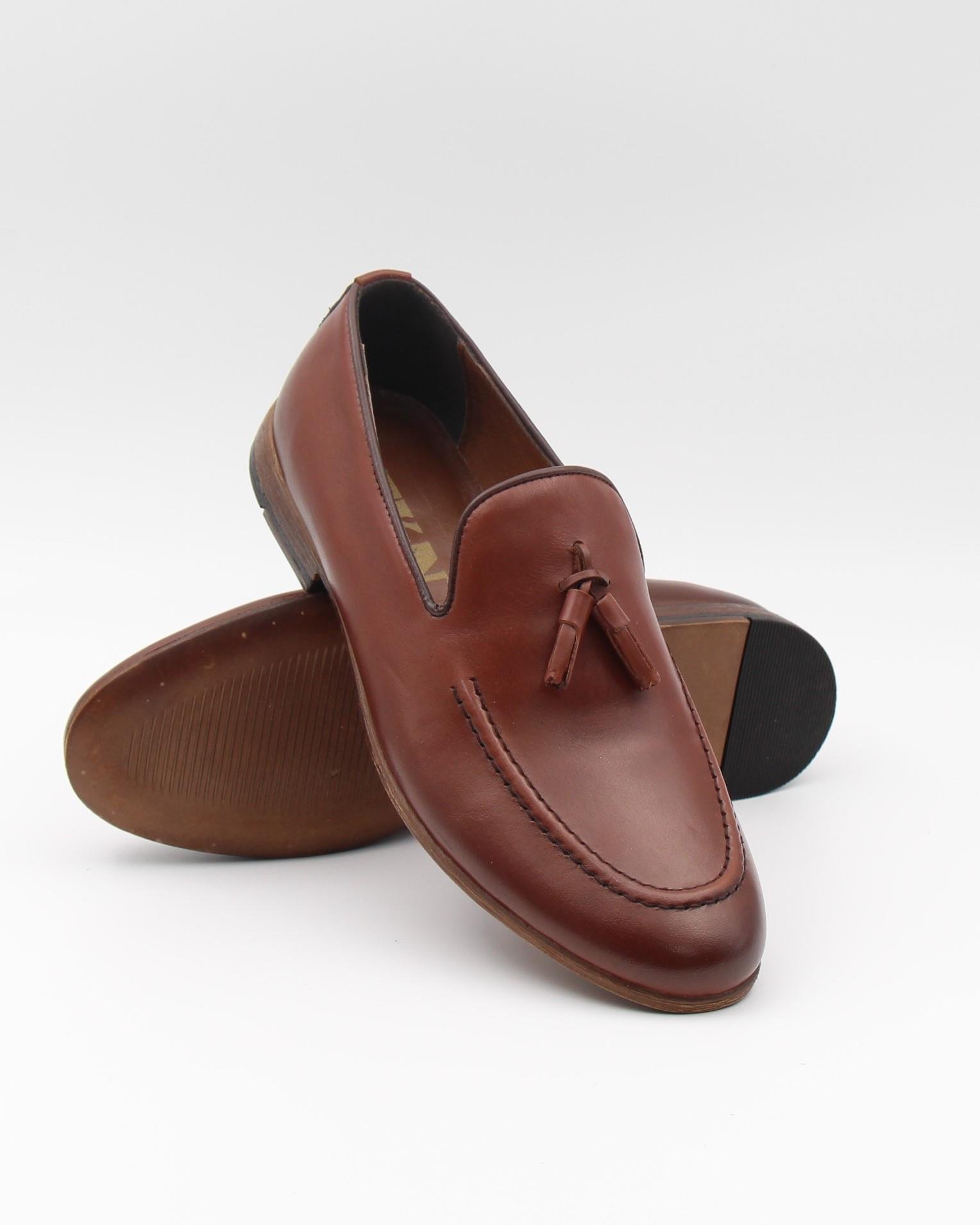 Tkn 1009 Taba Hakiki Deri Günlük Erkek Ayakkabı