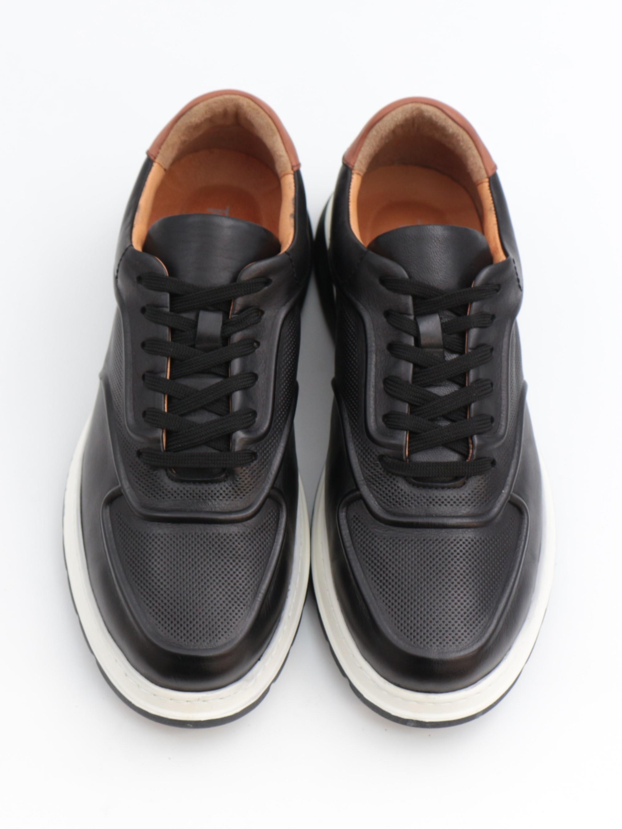 Togga 2228 Siyah Hakiki Deri Günlük Erkek Sneakers