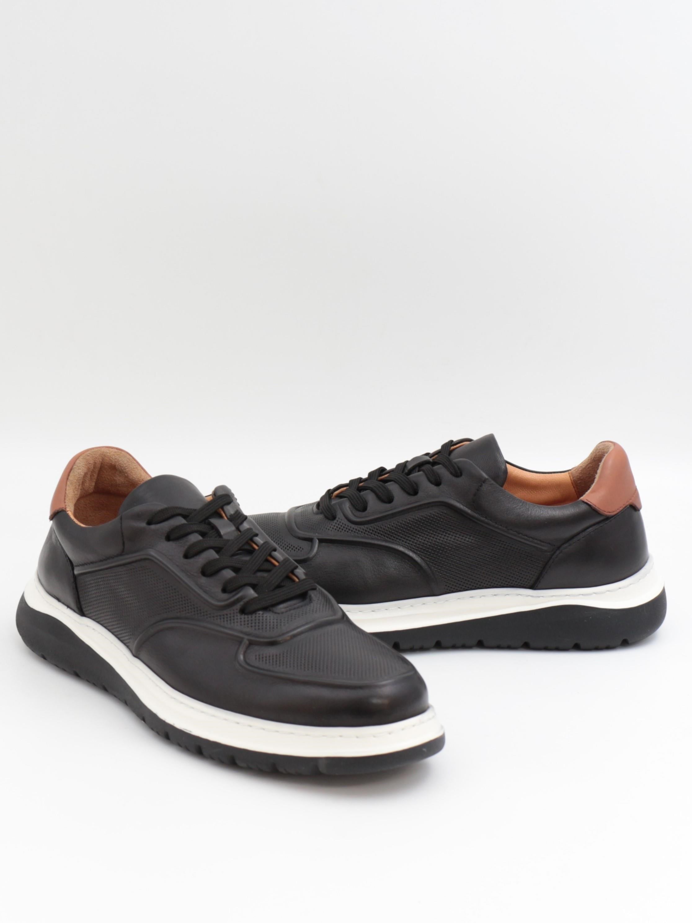 Togga 2228 Siyah Hakiki Deri Günlük Erkek Sneakers
