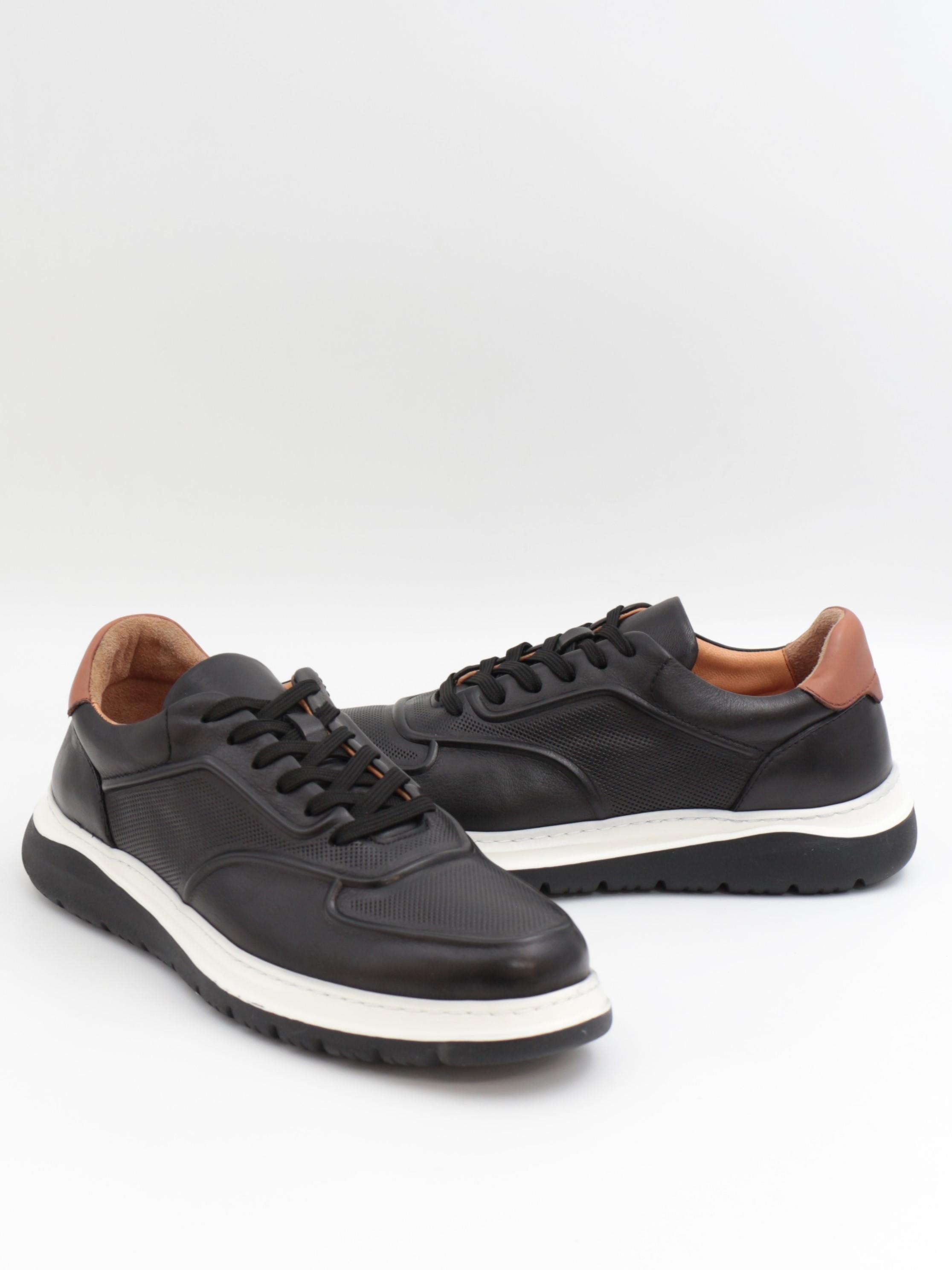 Togga 2228 Siyah Hakiki Deri Günlük Erkek Sneakers