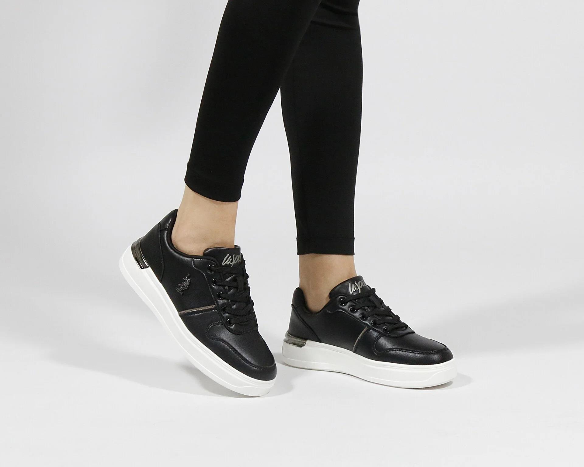 U.S. Polo Assn Alka WMN 4FX Siyah Kadın Spor Ayakkabı