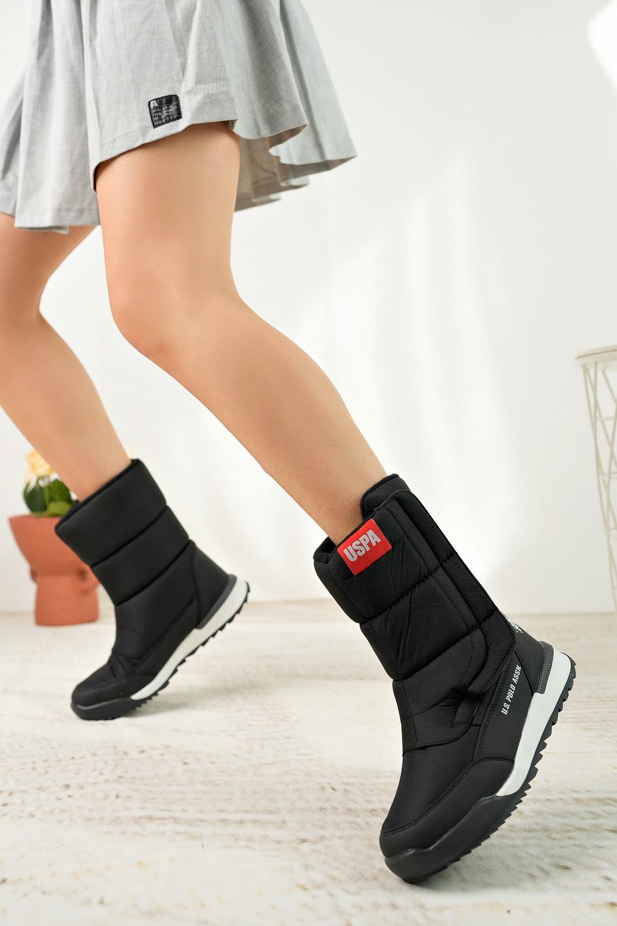 U.S. Polo Assn Clark 3Pr Siyah Kadın Kar Botu