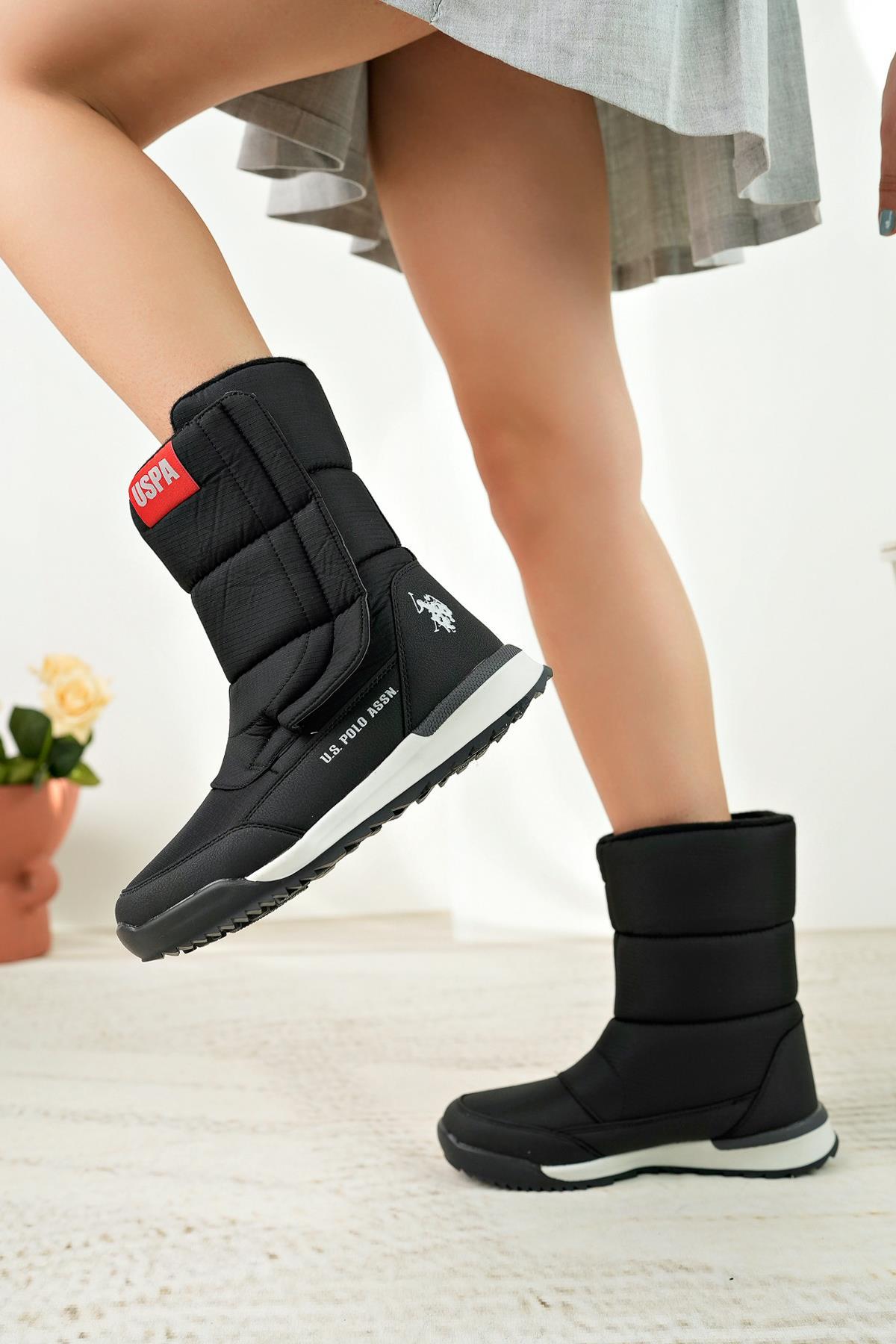 U.S. Polo Assn Clark 3Pr Siyah Kadın Kar Botu