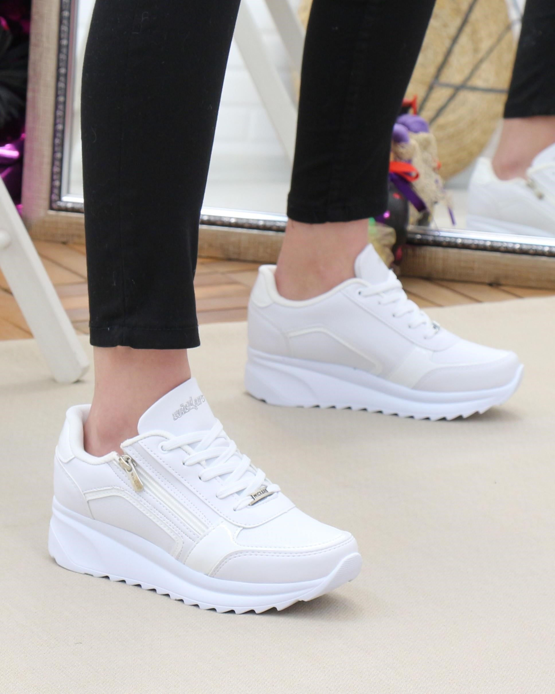 Wickers 2161 Beyaz 36-40 Günlük Kadın Sneakers
