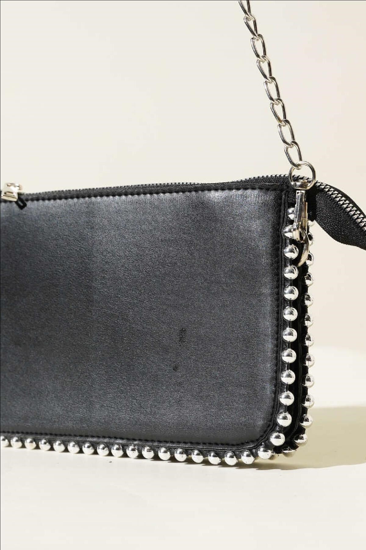 Çantamckanzie02 Kenarları Boncuklu Çantakadınerkek