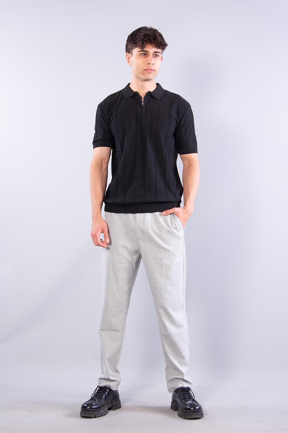 T-shirtmckanzie110 Polo Yaka Fermuarlı Kendinden Fitilli T-shirtkadınerkek