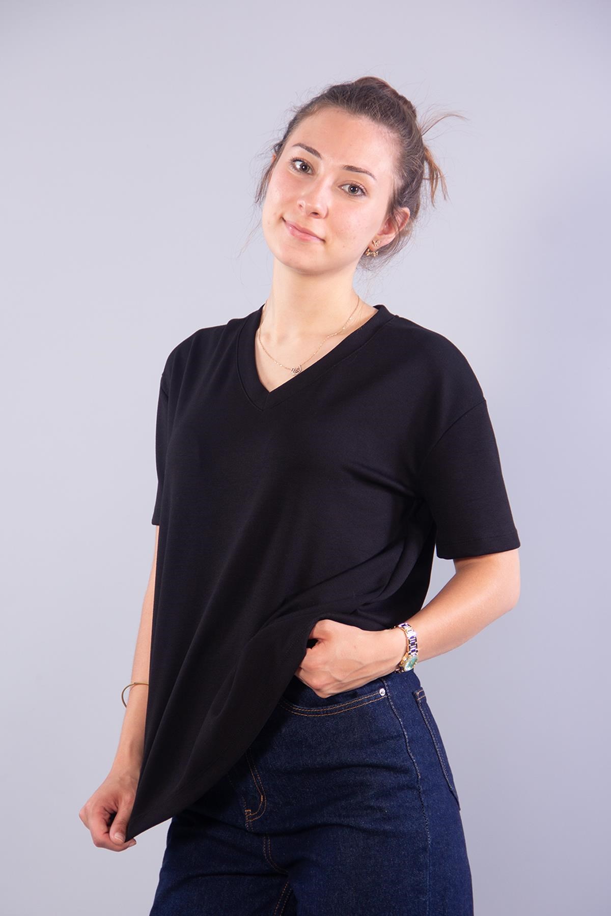 T-shirtmckanzie11340 V Yaka Modal T-shirtkadınerkek