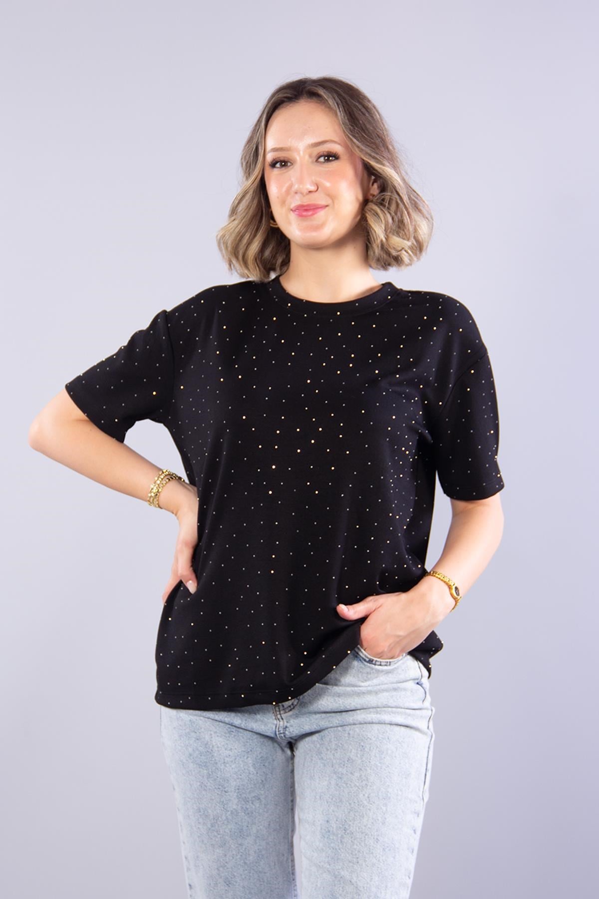 T-shirtmckanzie11351 Taşlı Salaş O Yaka T-shirtkadınerkek