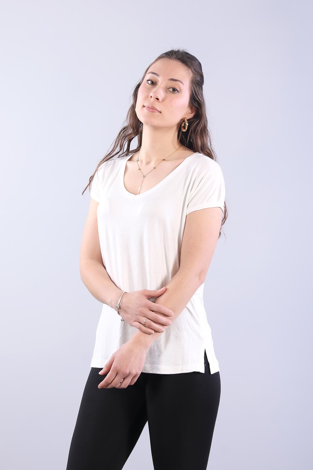 Bodymckanzie2000 V Yaka Yırtmaçlı Bodykadınerkek