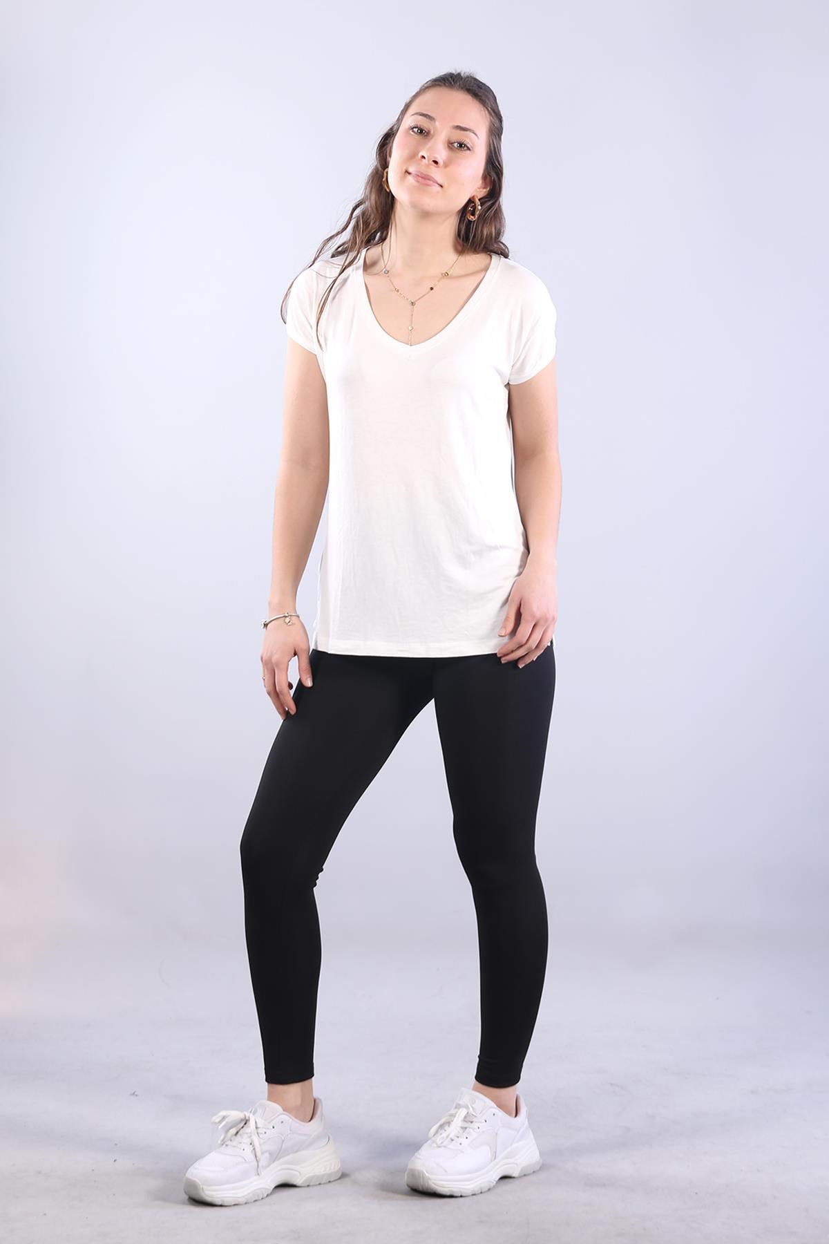 Bodymckanzie2000 V Yaka Yırtmaçlı Bodykadınerkek