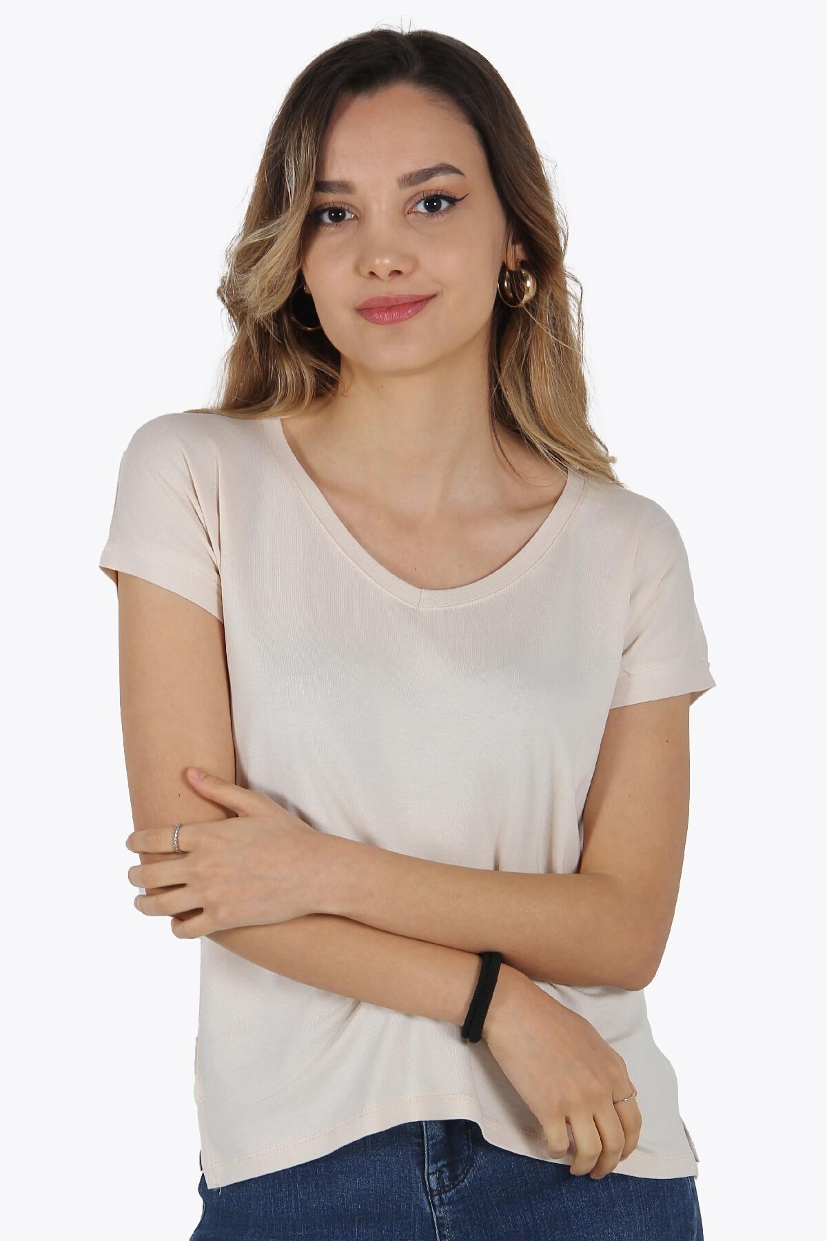Bodymckanzie2000 V Yaka Yırtmaçlı Bodykadınerkek
