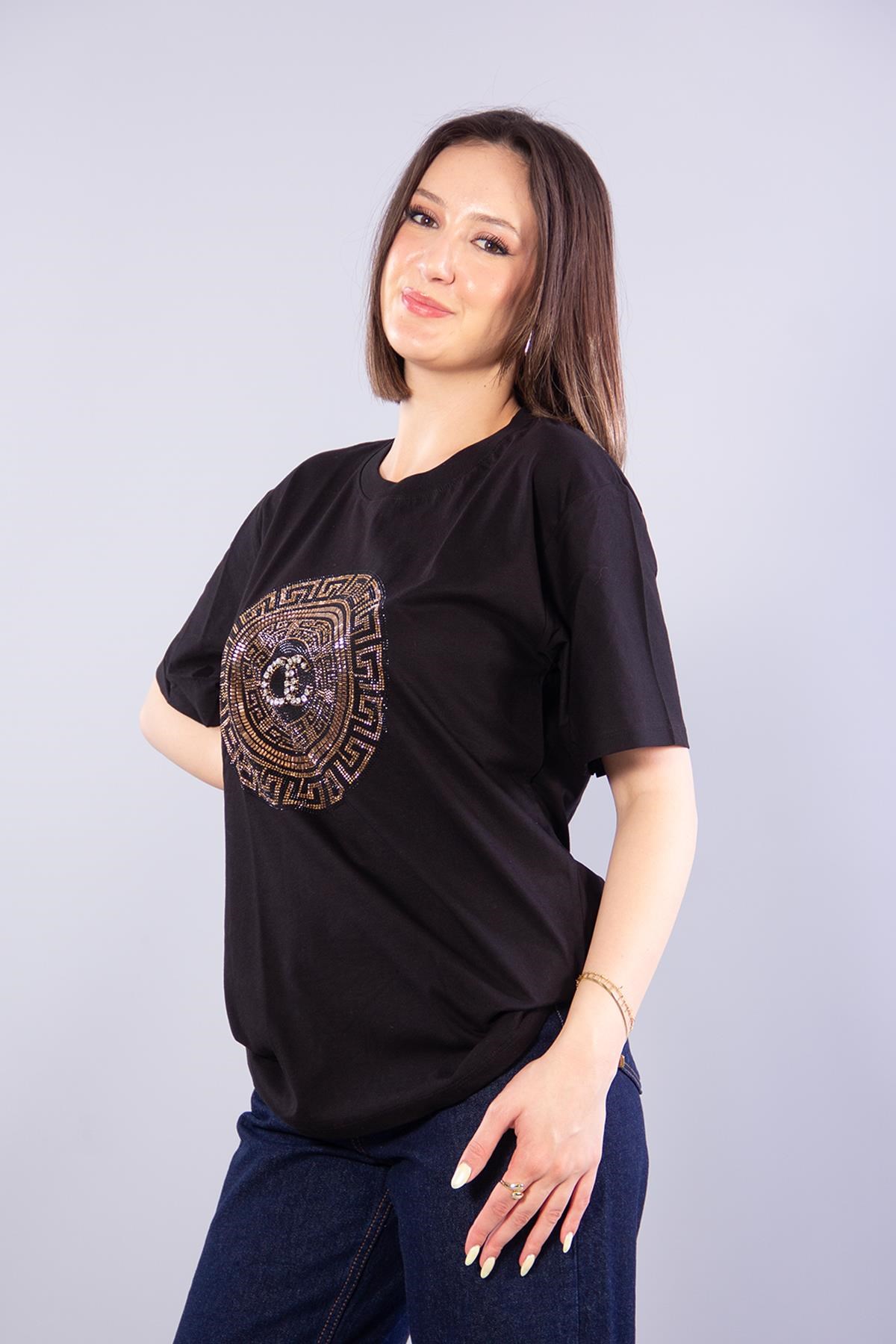 T-shirtmckanzie2001 Oc Taşlı Yuvarlak Desenli O Yaka T-shirtkadınerkek