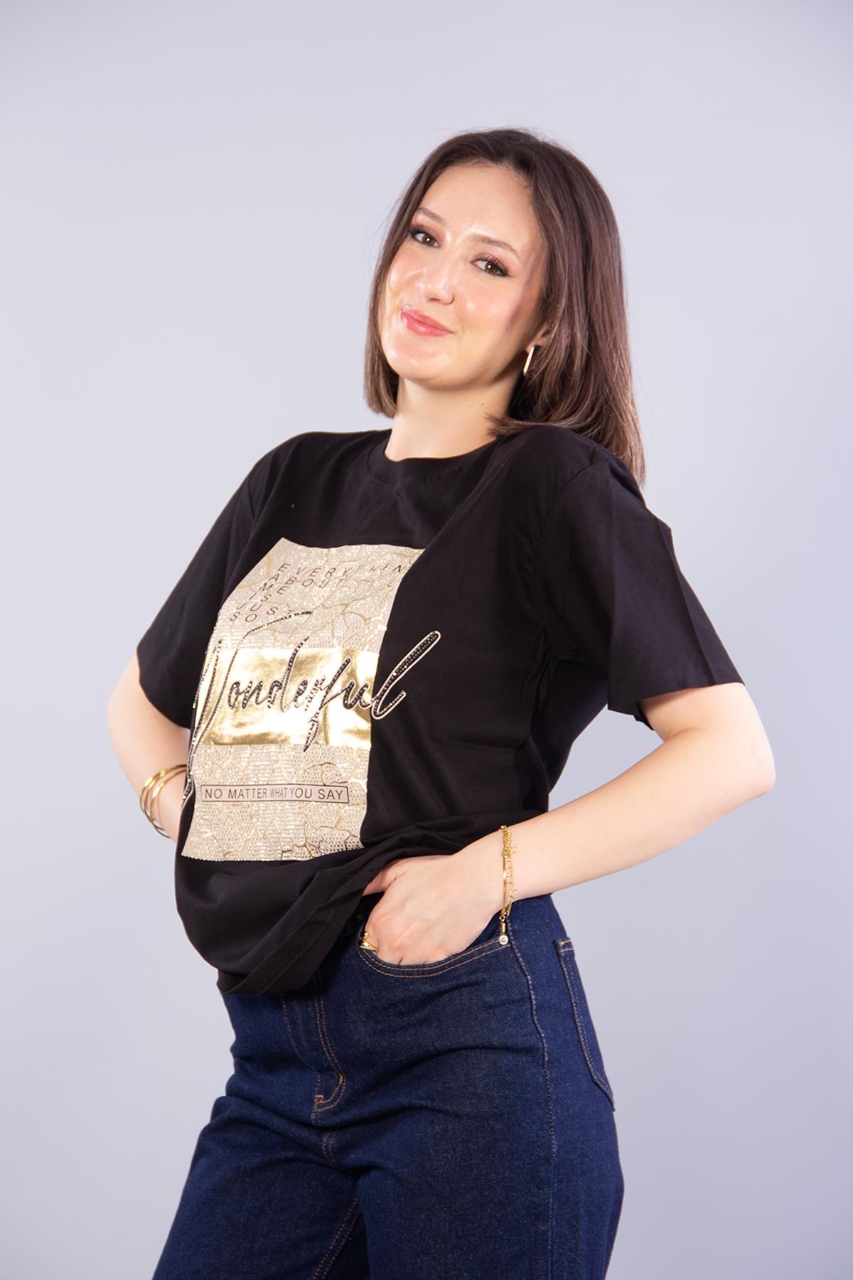T-shirtmckanzie2004 Wonderful Yaldızlı T-shirtkadınerkek