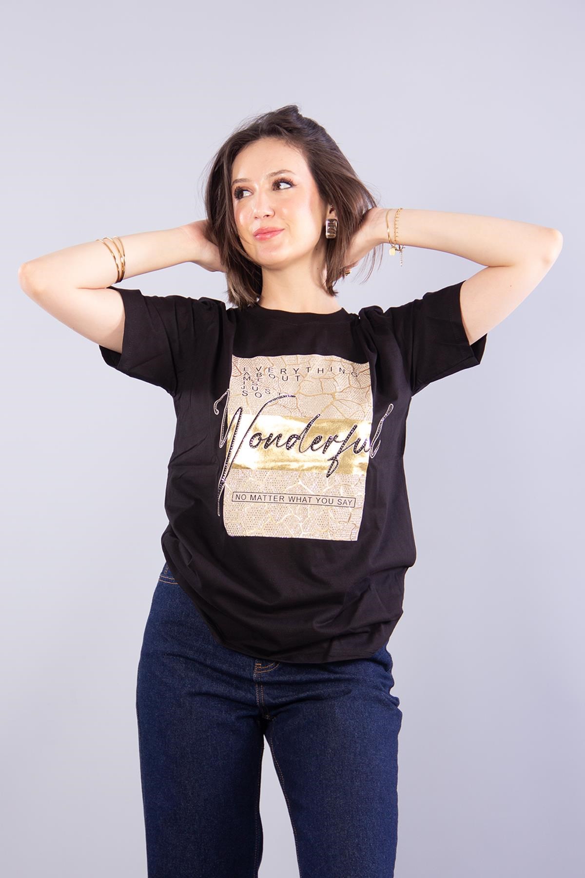 T-shirtmckanzie2004 Wonderful Yaldızlı T-shirtkadınerkek