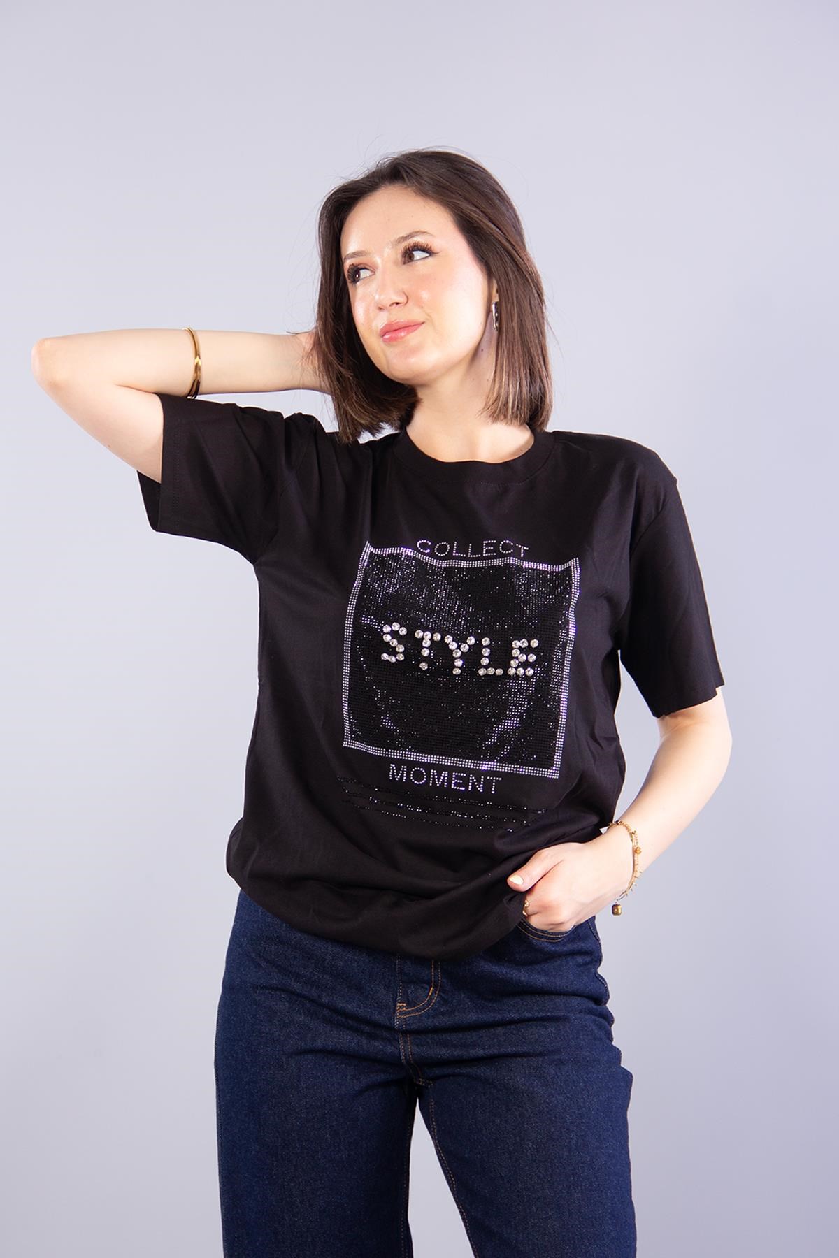 T-shirtmckanzie2007 Style Taşlı O Yaka T-shirtkadınerkek