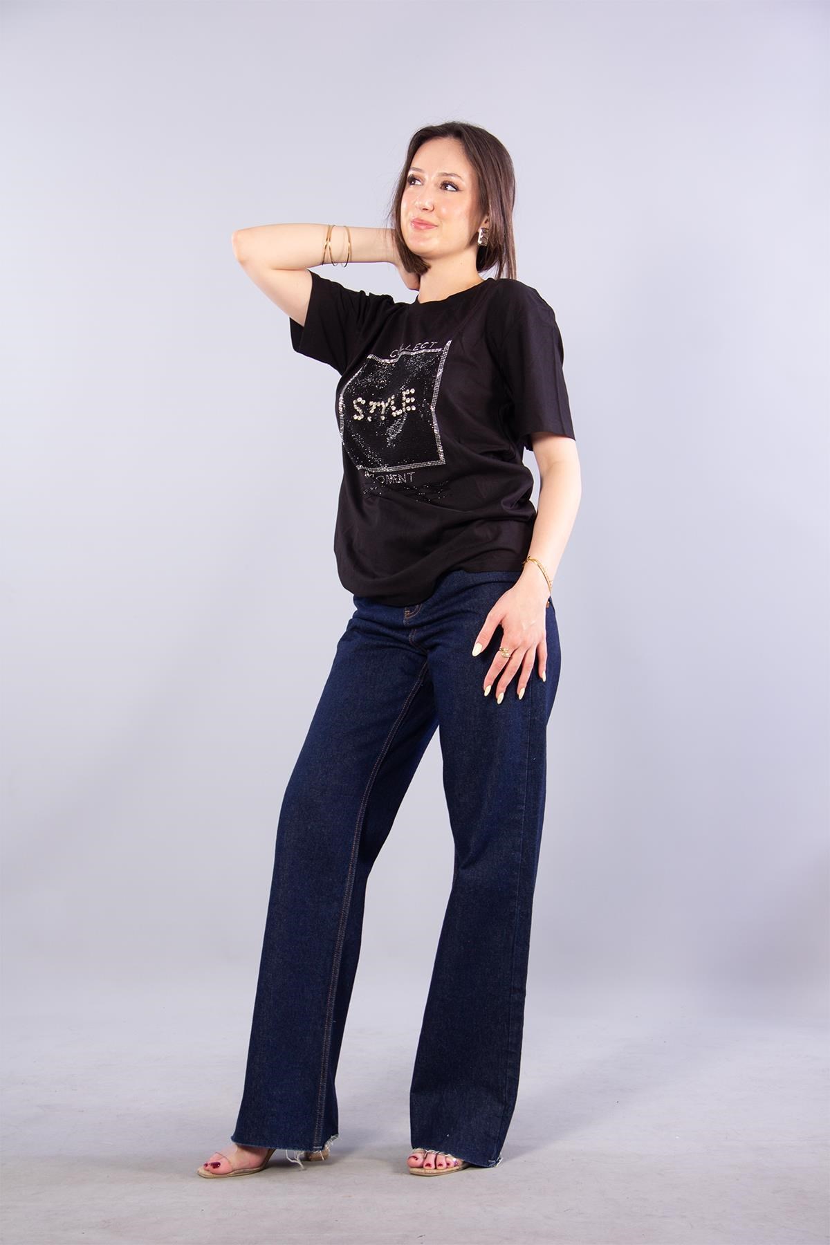 T-shirtmckanzie2007 Style Taşlı O Yaka T-shirtkadınerkek
