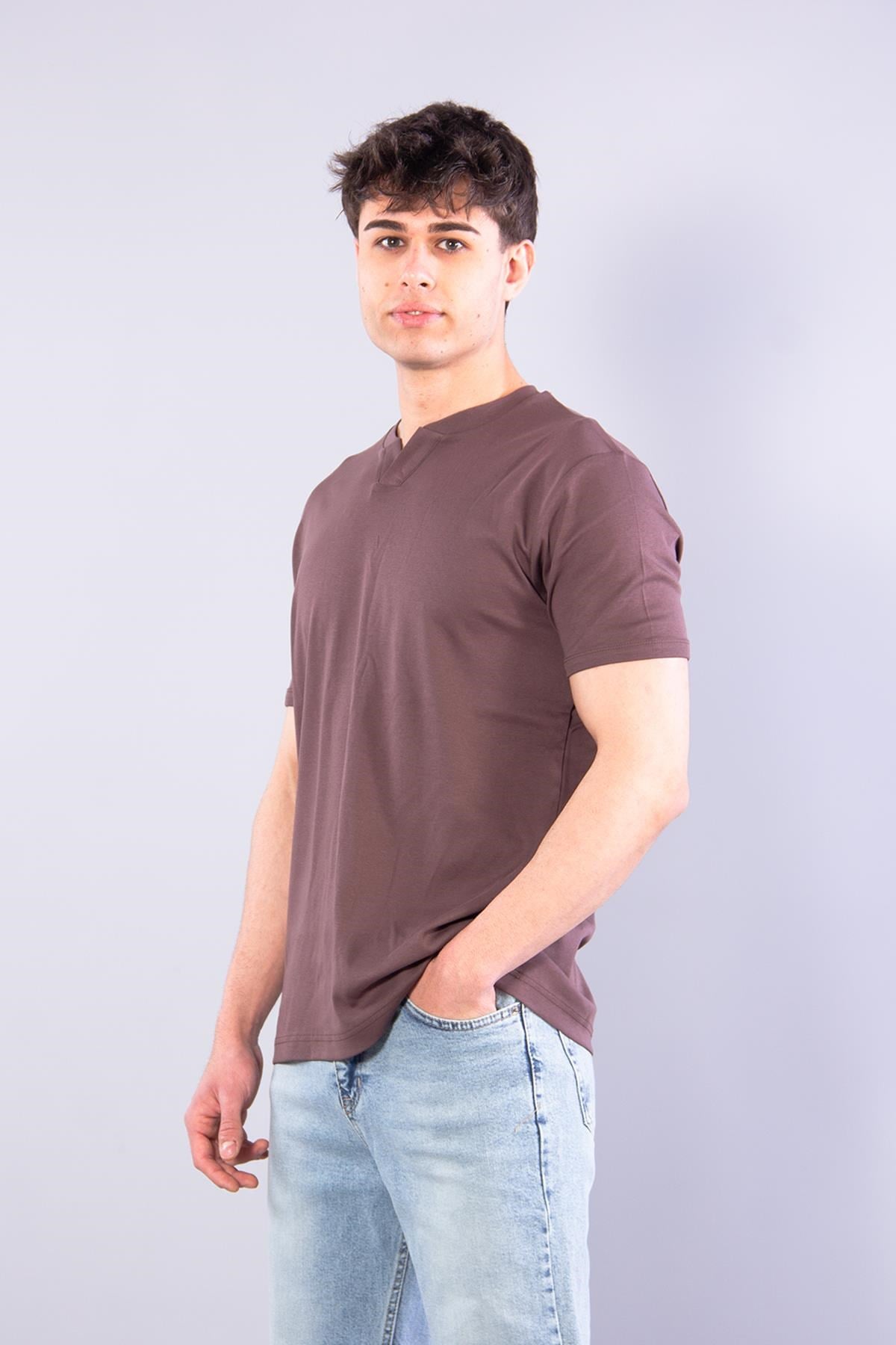 T-shirtmckanzie2122  Hakim Yaka  Modern Fit %100 Pamuk Basic T-shirtkadınerkek