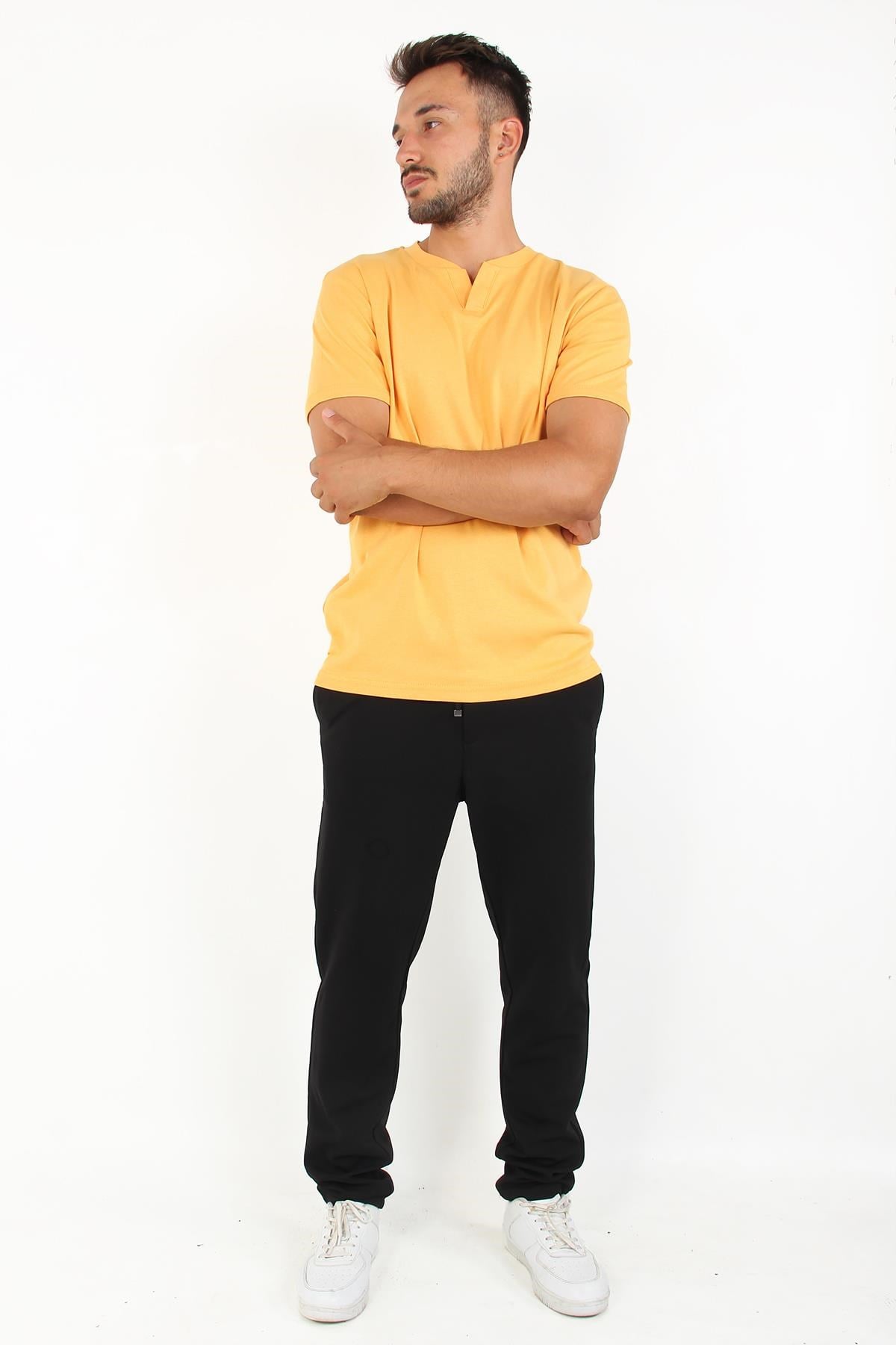 T-shirtmckanzie2122 Hakim Yaka  Modern Fit %100 Pamuk Basic T-shirtkadınerkek