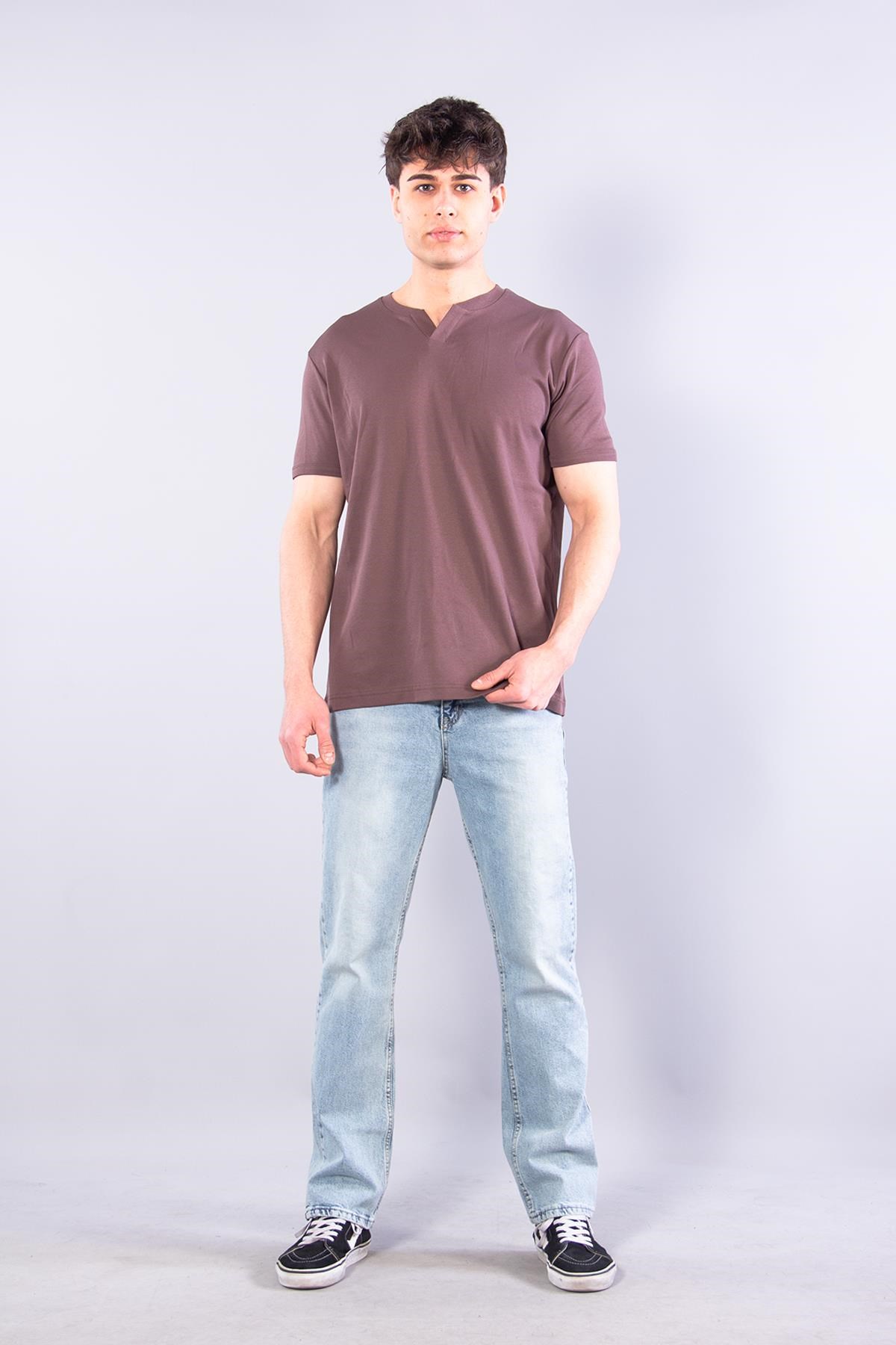 T-shirtmckanzie2122  Hakim Yaka  Modern Fit %100 Pamuk Basic T-shirtkadınerkek