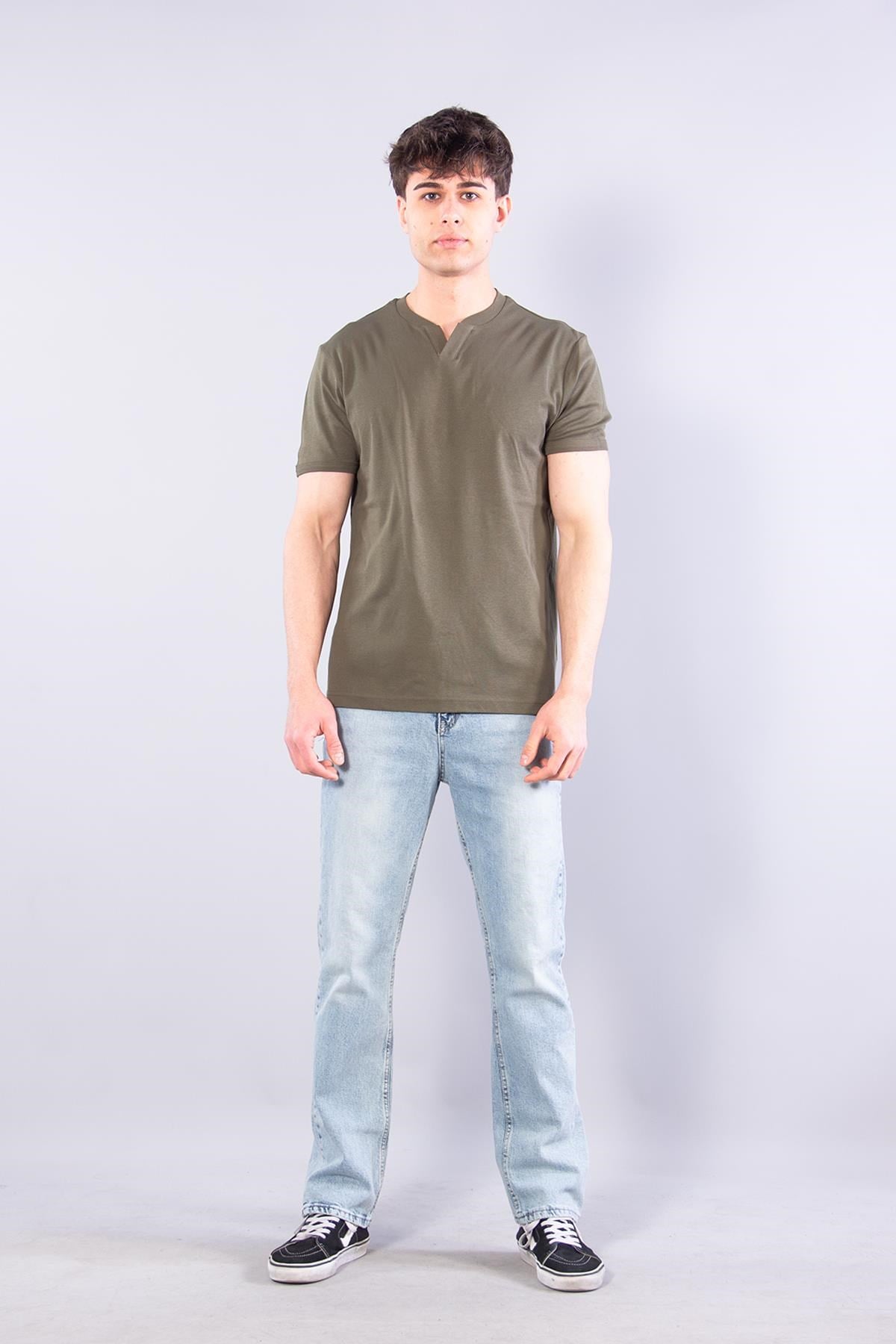 T-shirtmckanzie2122  Hakim Yaka  Modern Fit %100 Pamuk Basic T-shirtkadınerkek