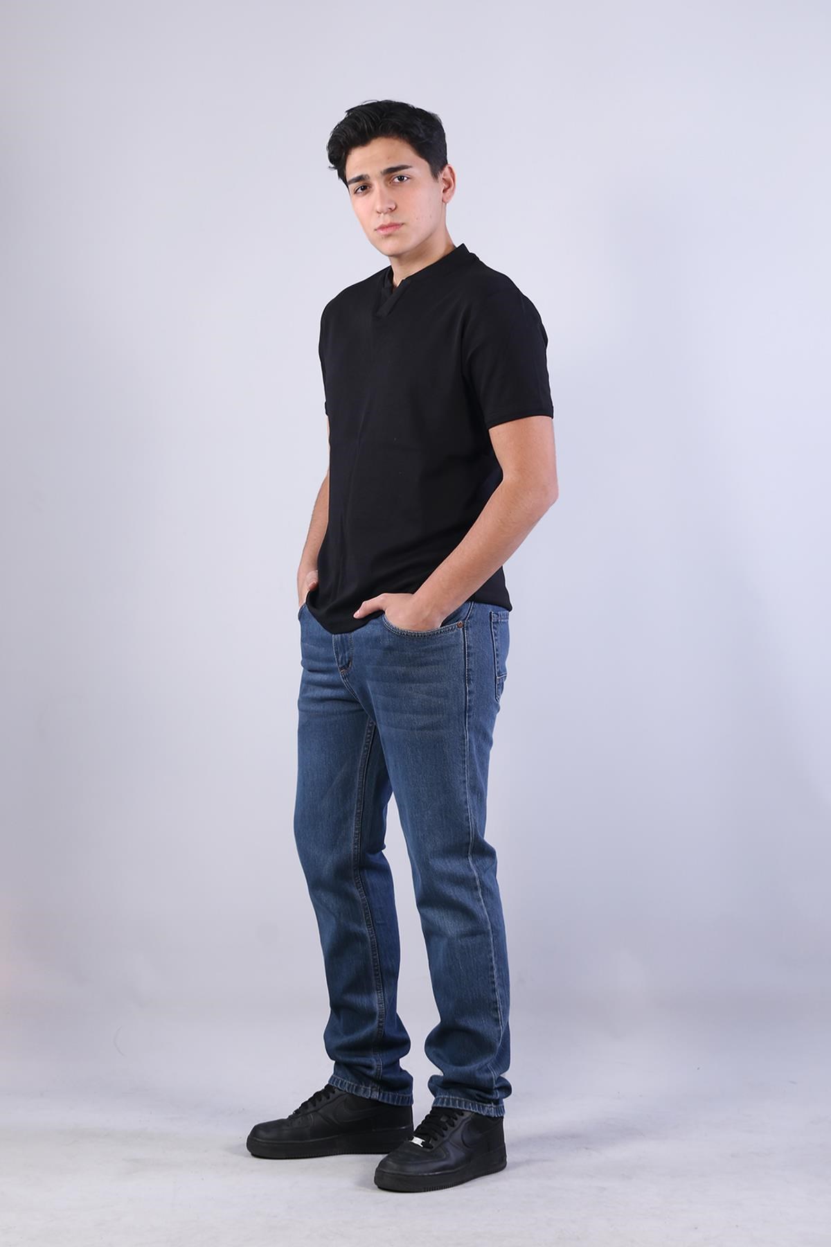 T-shirtmckanzie2122 Hakim Yaka  Modern Fit %100 Pamuk Basic T-shirtkadınerkek