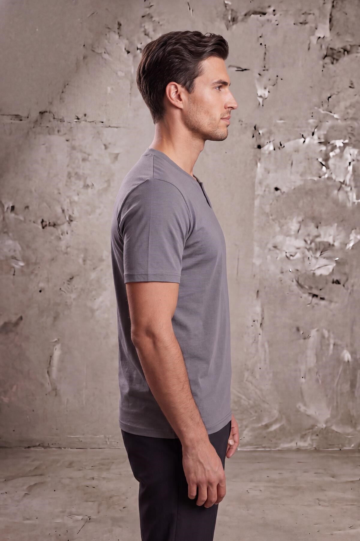 T-shirtmckanzie2122  Hakim Yaka  Modern Fit %100 Pamuk Basic T-shirtkadınerkek