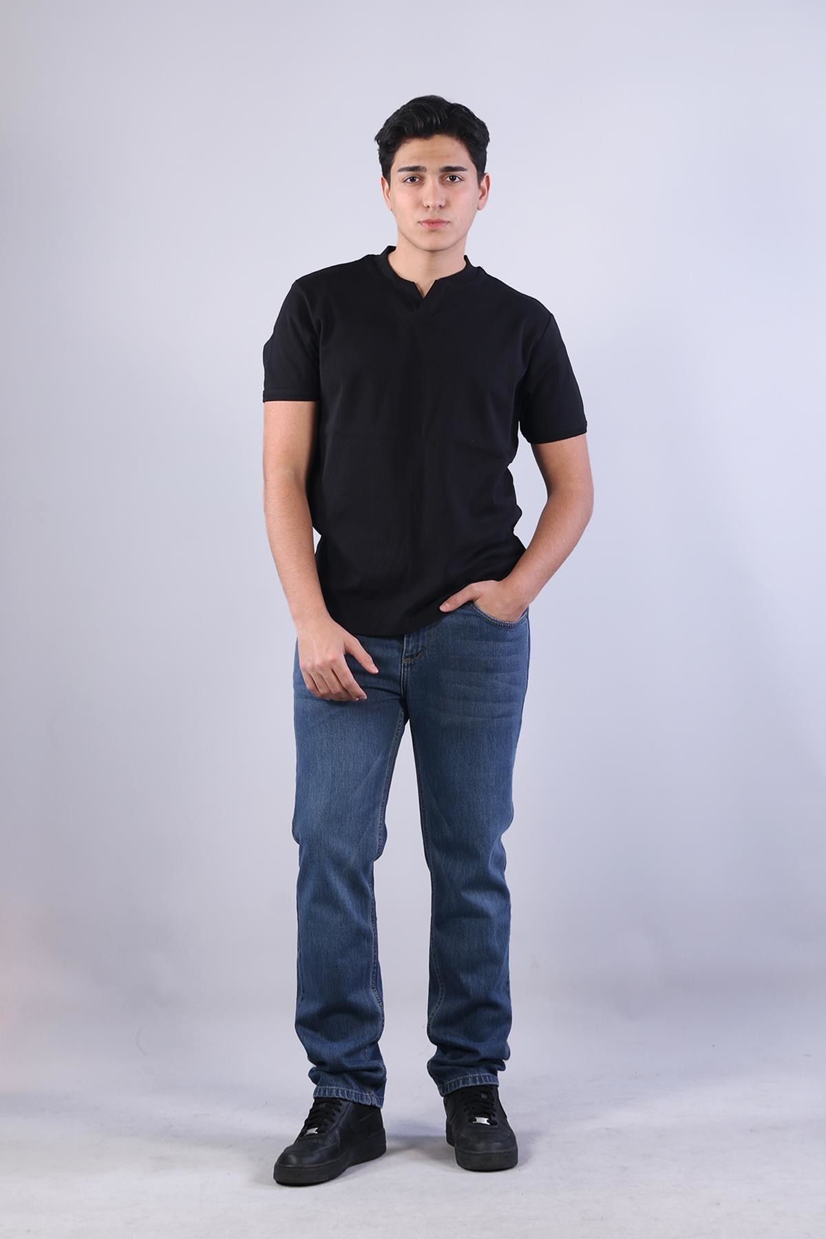 T-shirtmckanzie2122 Hakim Yaka  Modern Fit %100 Pamuk Basic T-shirtkadınerkek