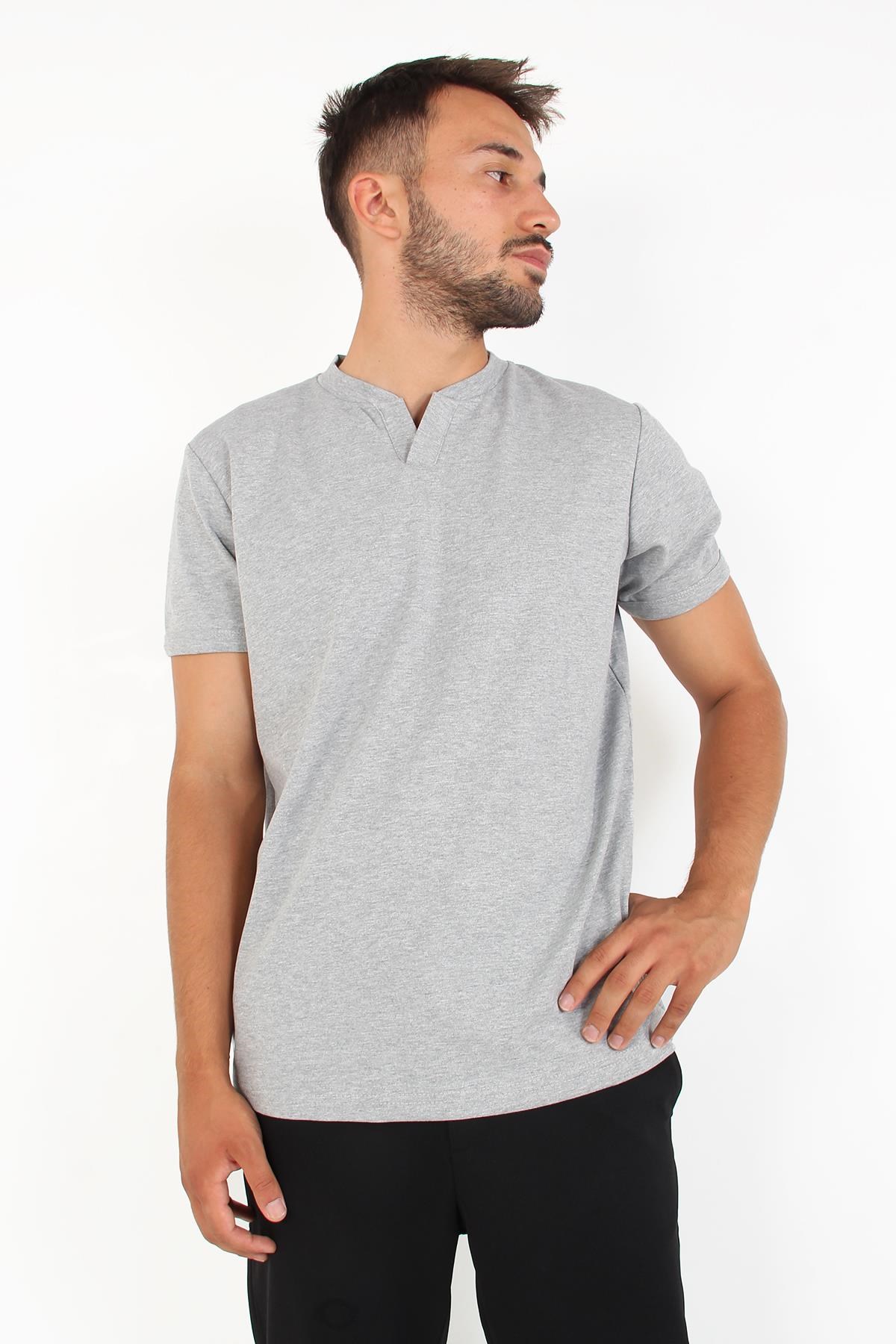 T-shirtmckanzie2122 Hakim Yaka  Modern Fit %100 Pamuk Basic T-shirtkadınerkek
