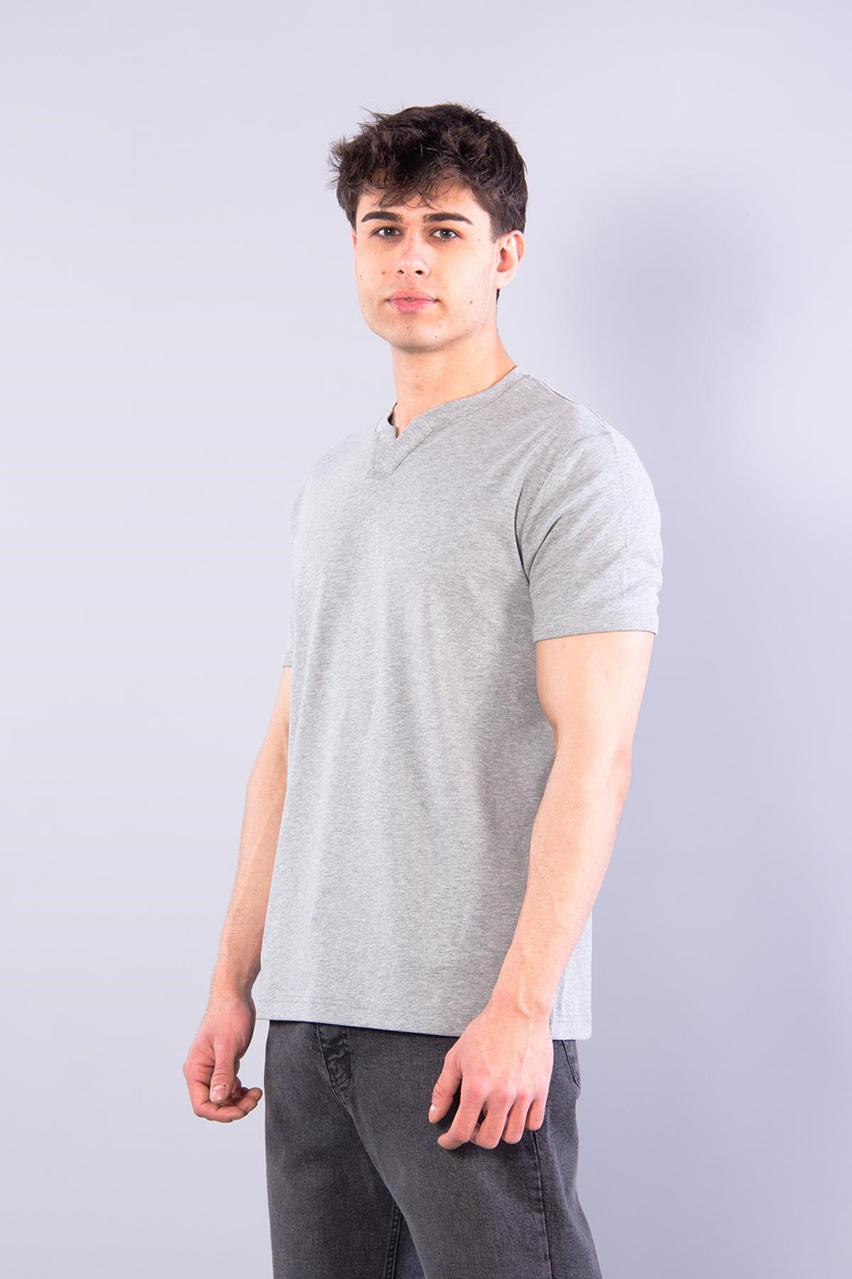 T-shirtmckanzie2122 Hakim Yaka  Modern Fit %100 Pamuk Basic T-shirtkadınerkek