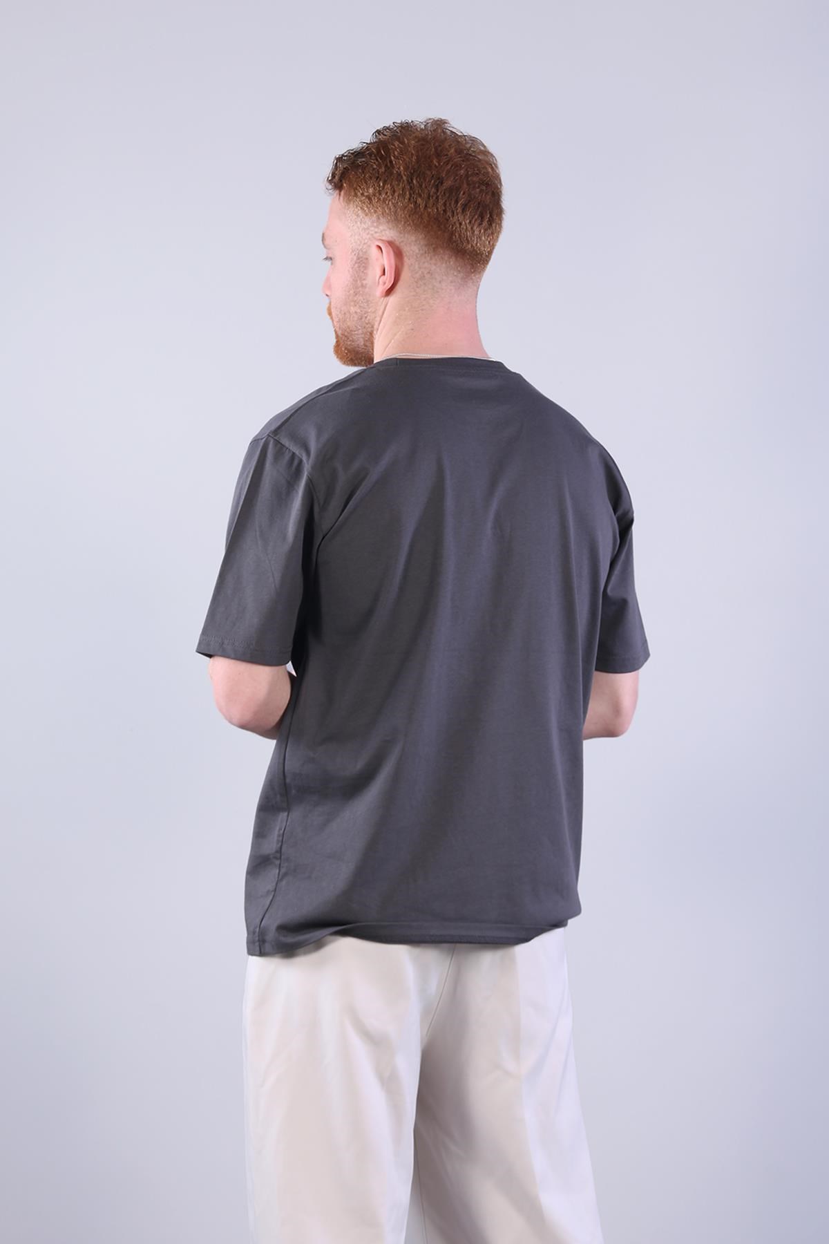 T-shirtmckanzie2271 Baskı 1 O yaka 24*1 Süprem Oversize T-shirtkadınerkek