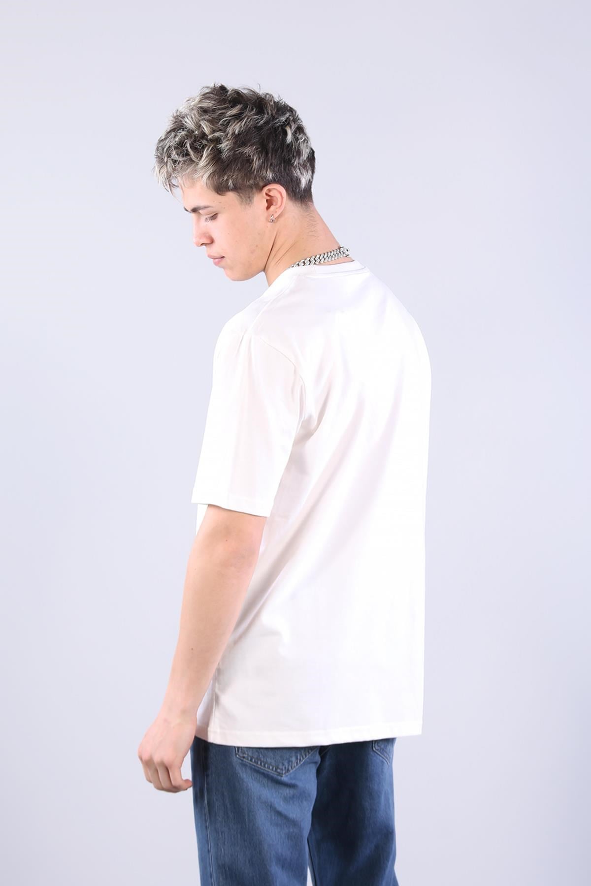 T-shirtmckanzie2271 Baskı 3 O yaka 24*1 Süprem Oversize T-shirtkadınerkek