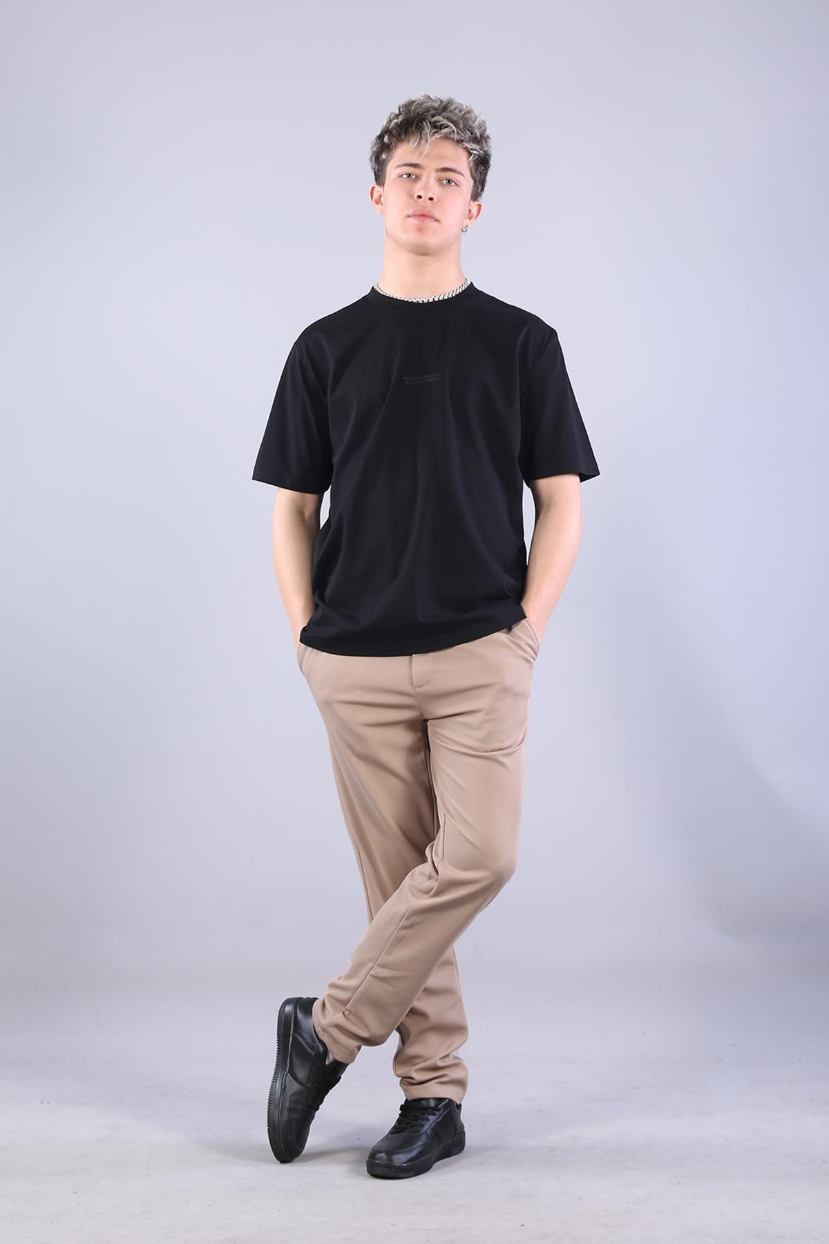 T-shirtmckanzie2271 Baskı 3 O yaka 24*1 Süprem Oversize T-shirtkadınerkek
